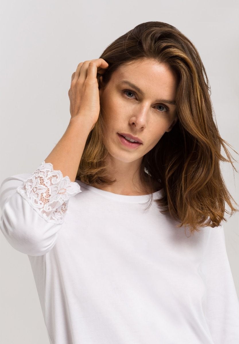 Hanro Basic Moments Nw Moments Nw 3/4 Slv Pajama (077928) White