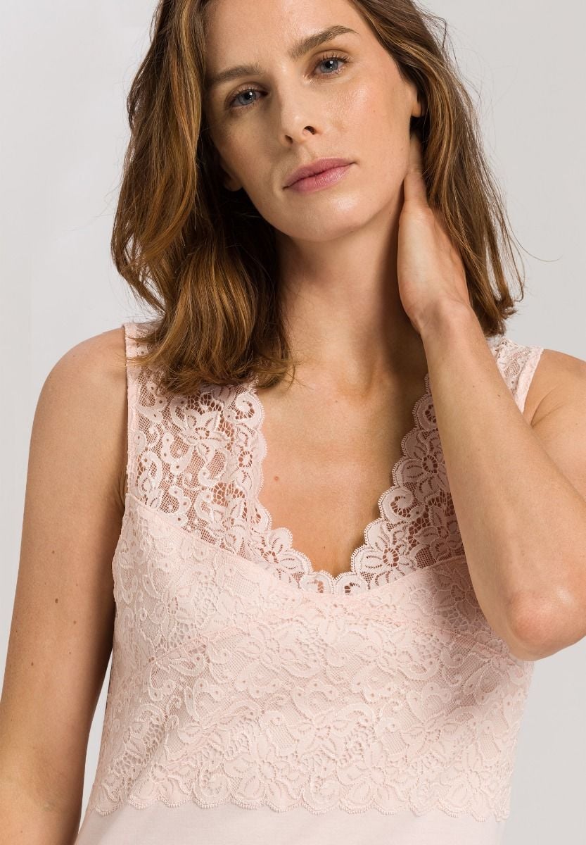 Hanro Basic Moments Nw Moments Nw Sleeveless Nightdress 90Cm (077929) Crystal Pink
