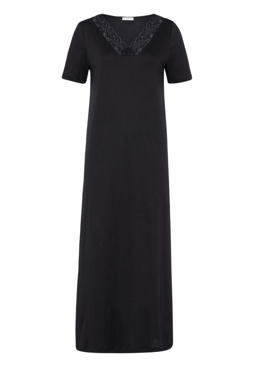 Hanro Basic Moments Nw Moments Nw S/Slv Nightdress 130Cm (077933) Black