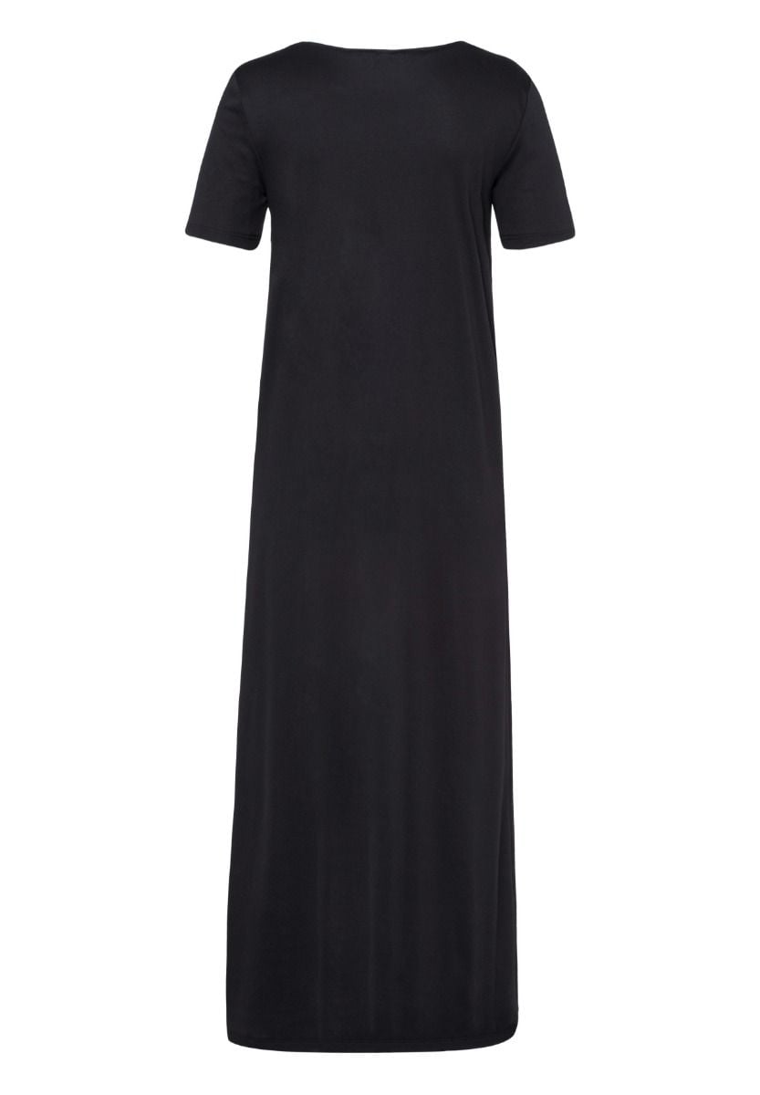 Hanro Basic Moments Nw Moments Nw S/Slv Nightdress 130Cm (077933) Black
