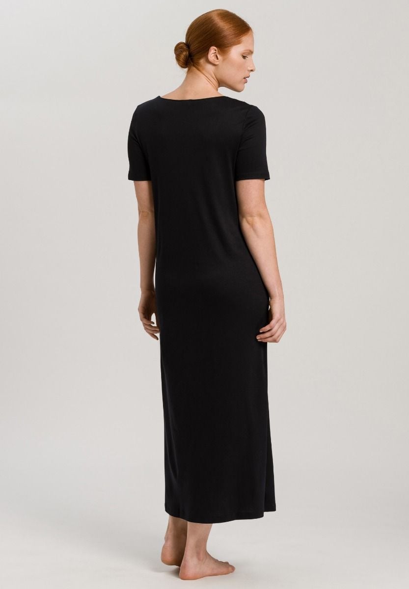 Hanro Basic Moments Nw Moments Nw S/Slv Nightdress 130Cm (077933) Black