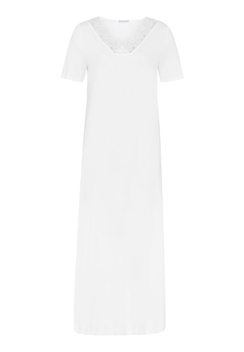 Hanro Basic Moments Nw Moments Nw S/Slv Nightdress 130Cm (077933) White