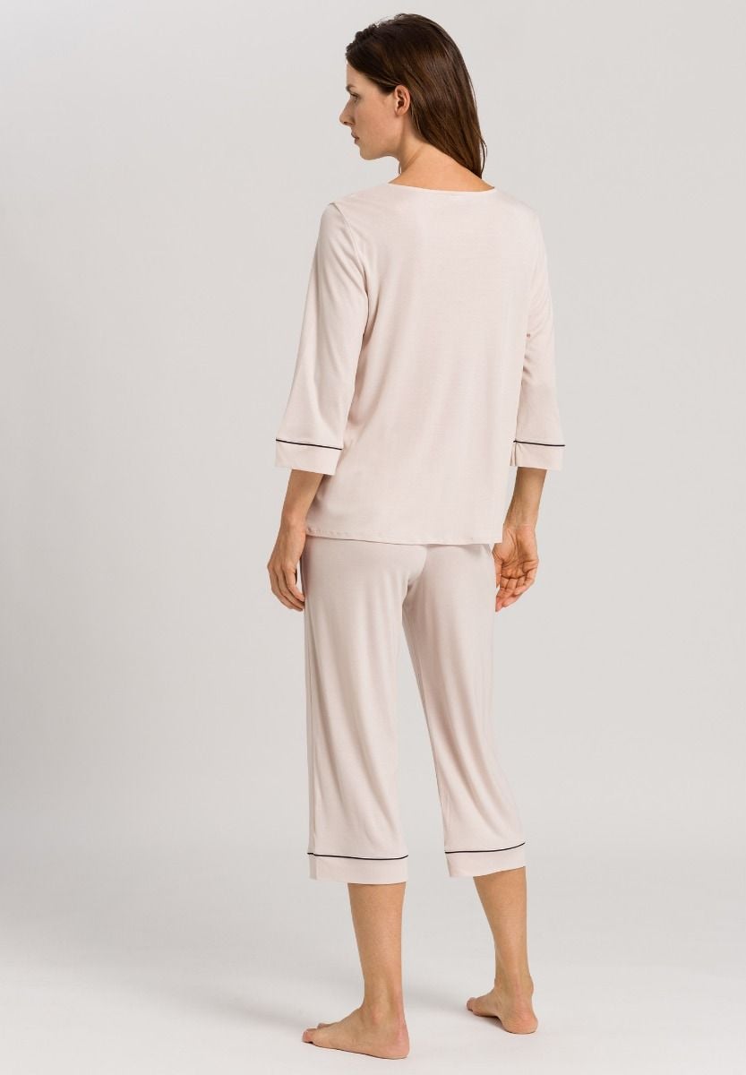 Hanro Basic Natural Comfort Natural Comfort 3/4 Slv Pajama (077965) Almond