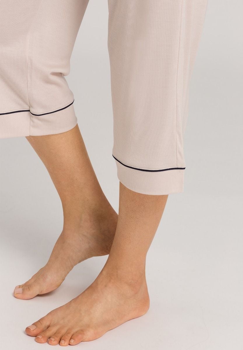Hanro Basic Natural Comfort Natural Comfort 3/4 Slv Pajama (077965) Almond