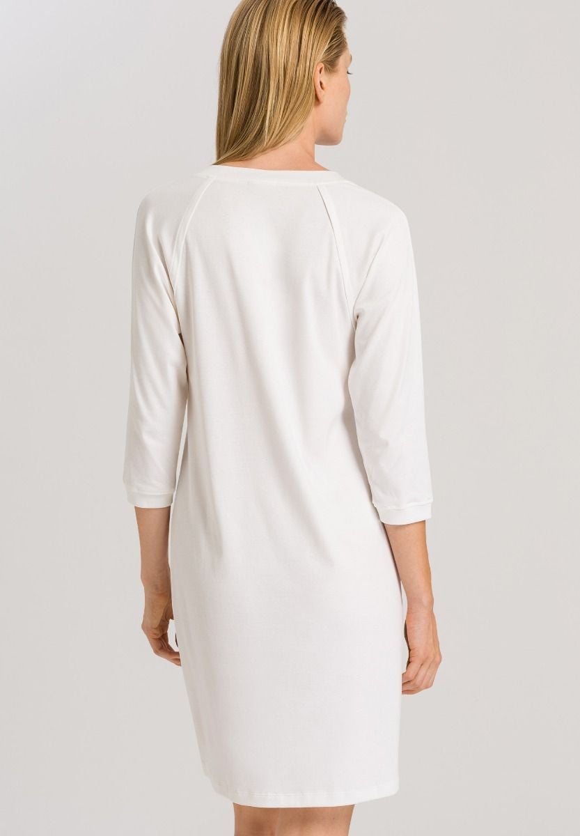 Hanro Basic Pure Essence Pure Essence 3/4 Slv Nightdress 90Cm (077948) Off White