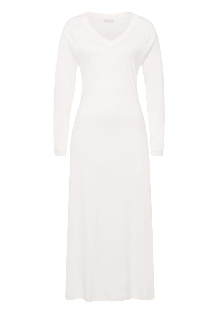 Hanro Basic Pure Essence Pure Essence L/Slv Nightdress 130Cm (077947) Off White