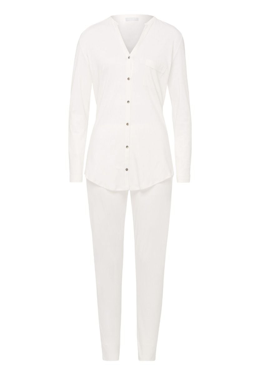 Hanro Basic Pure Essence Pure Essence L/Slv Pajama (077949) Off White