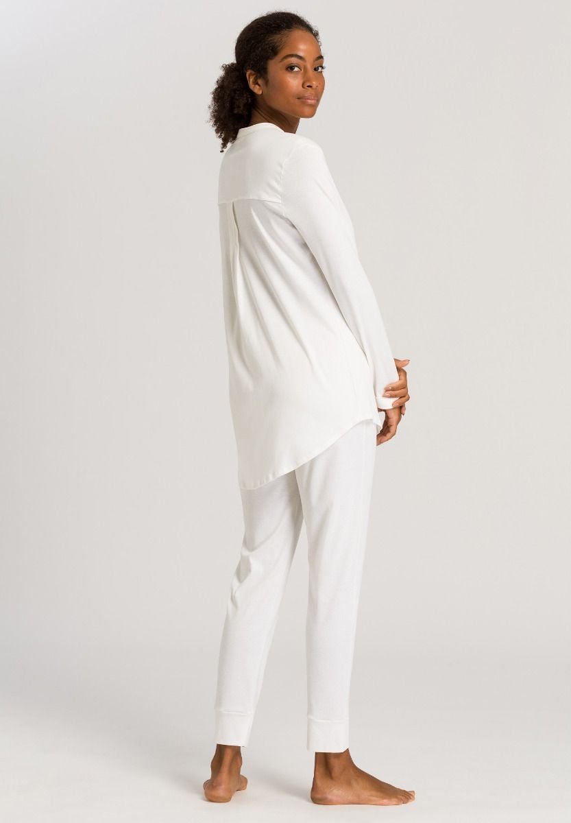 Hanro Basic Pure Essence Pure Essence L/Slv Pajama (077949) Off White