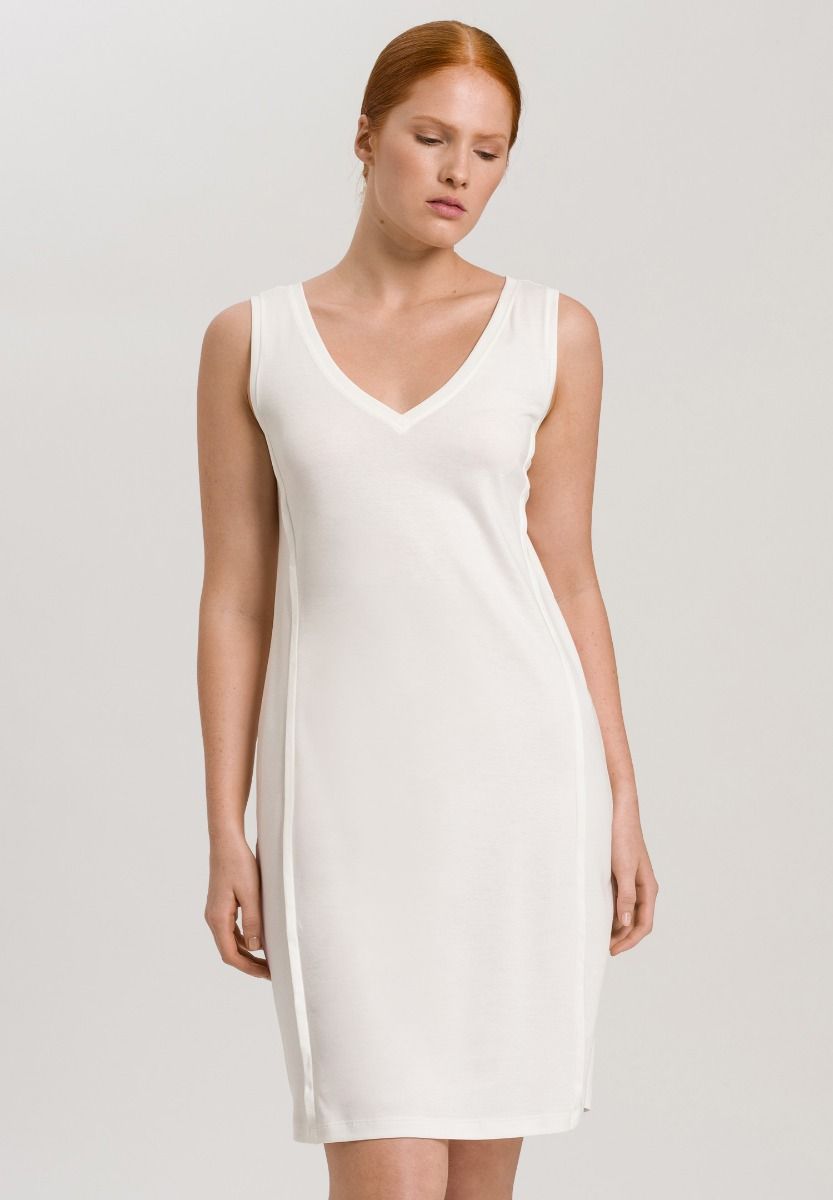 Hanro Basic Pure Essence Pure Essence Sleeveless Nightdress 95Cm (077946) Off White