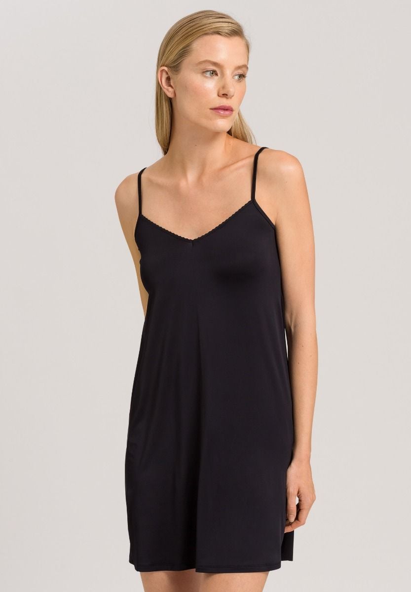Hanro Basic Satin Deluxe Satin Deluxe Bodydress 85 Cm (071065) Black