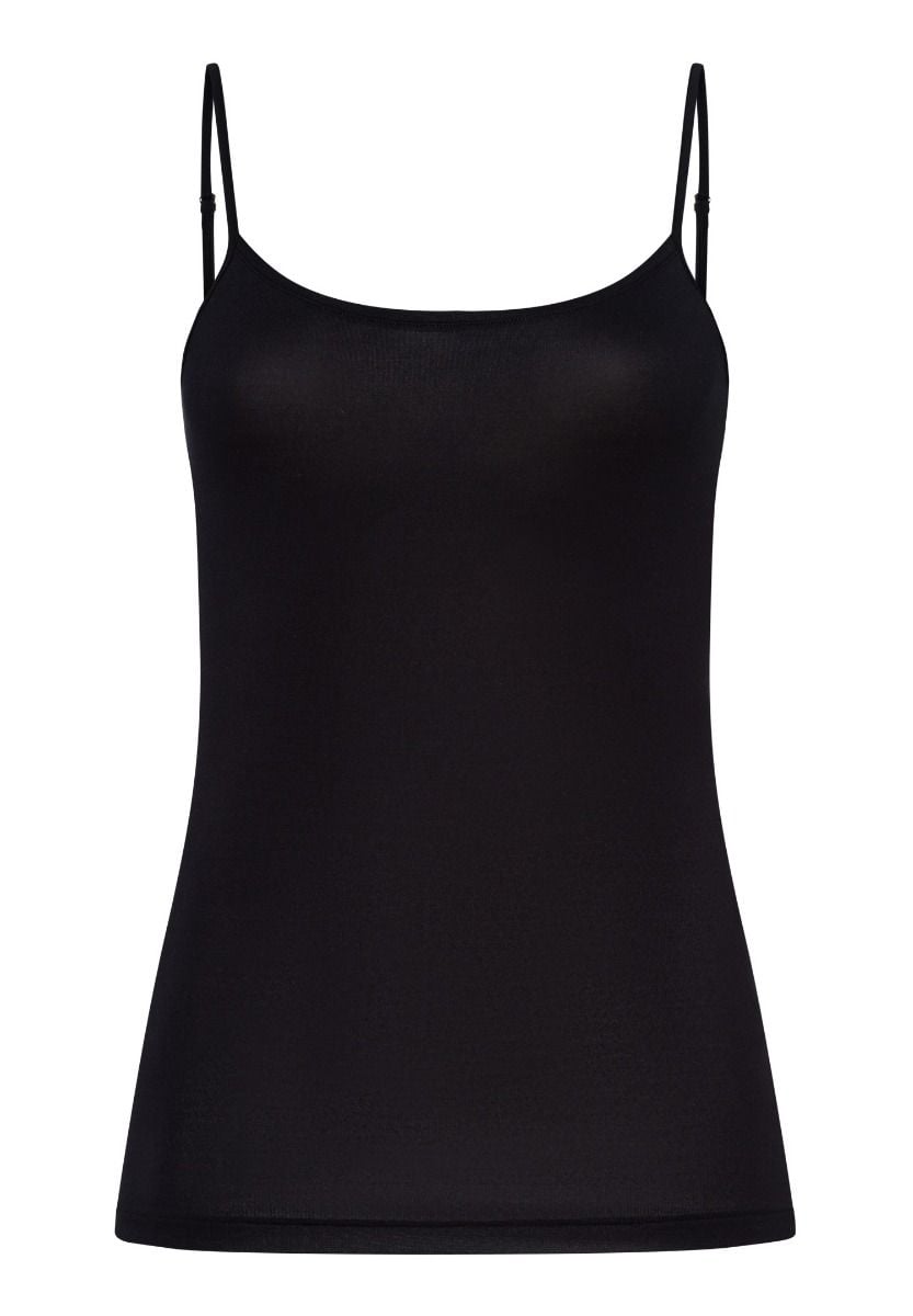 Hanro Basic Soft Touch Soft Touch Spaghetti Top (071256) Black