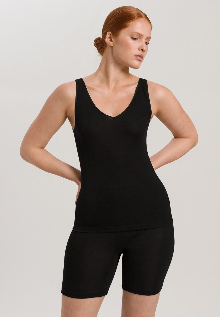 Hanro Basic Woolen Silk Woolen Silk Top (071416) Black