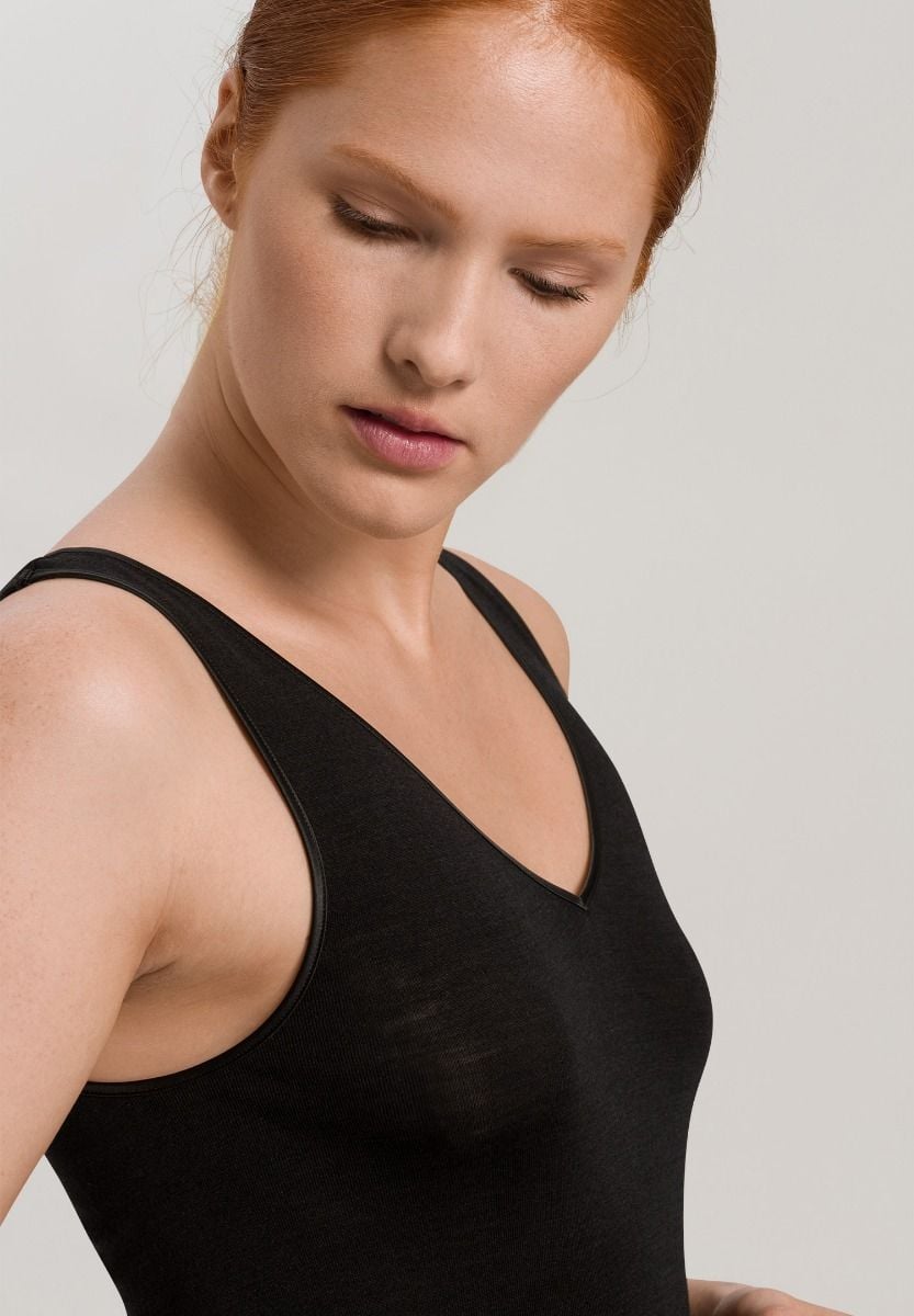 Hanro Basic Woolen Silk Woolen Silk Top (071416) Black