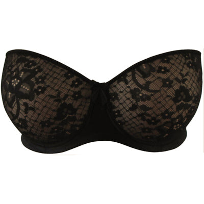 Empreinte Melody 3386 Strapless Bra front view in Black