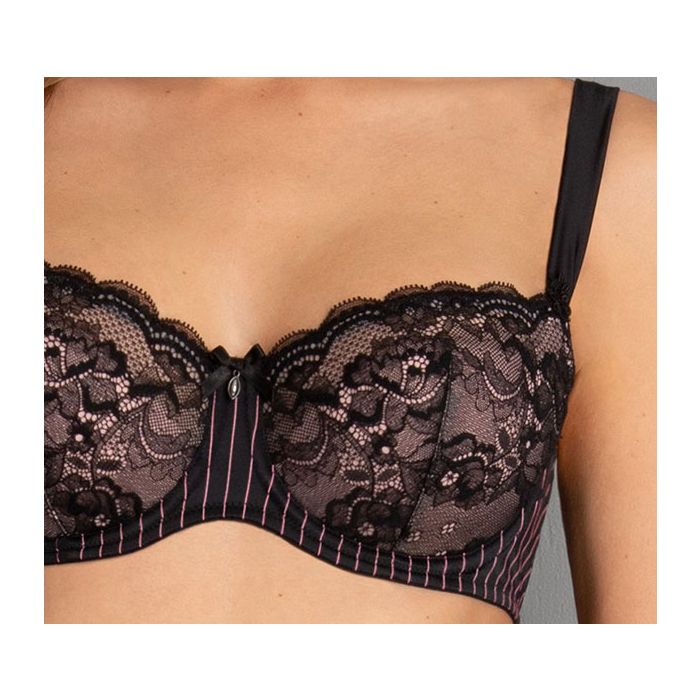 Rosa Faia Antonia Balconette Bra Padded Cups (5205) Black
