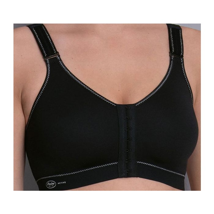 Anita Frontline Open Sports Bra Front Closure (5523) Black