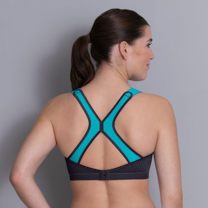 Anita Dynamix Star Sports Bra X-Back (5537) Peacock/Anthracite