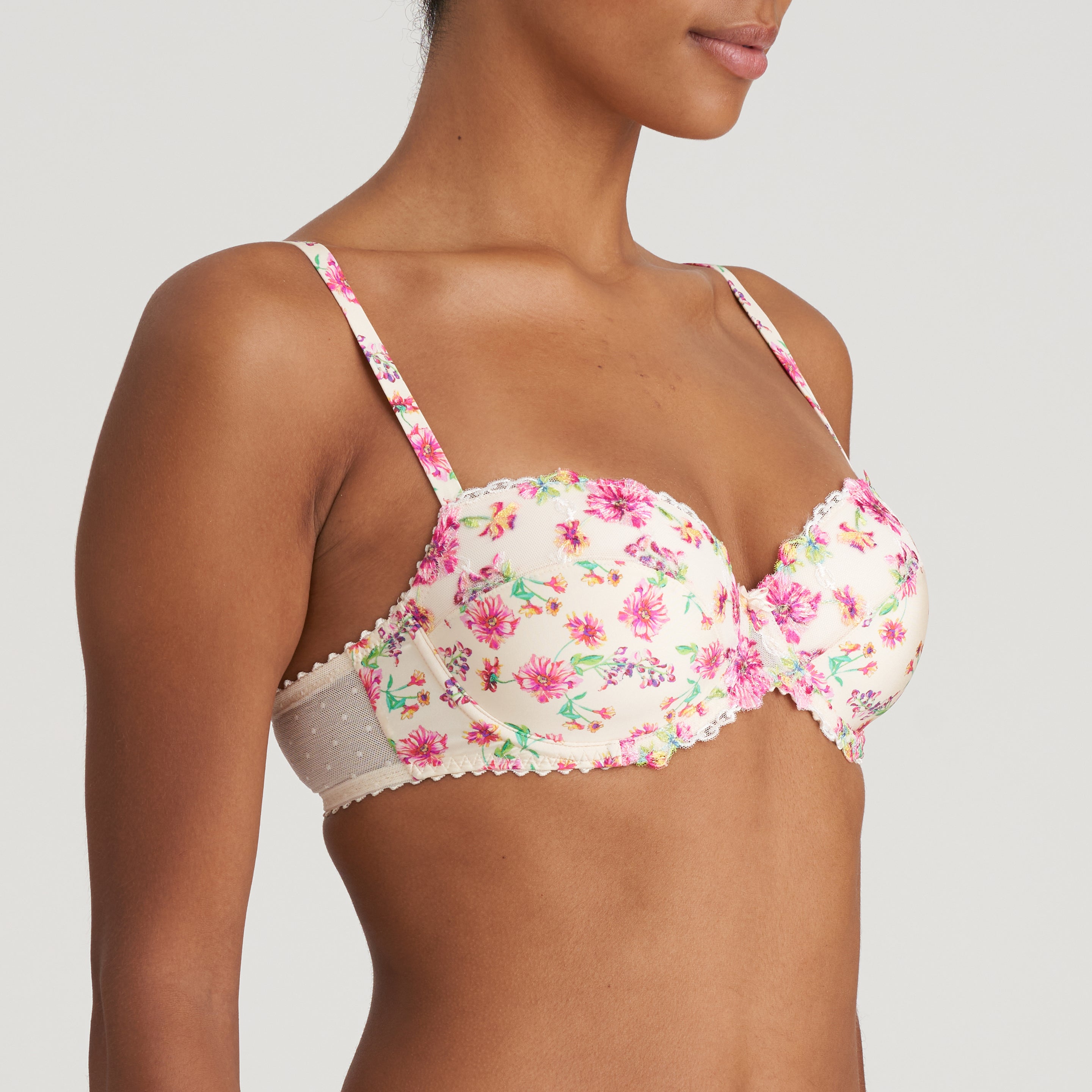 Marie Jo Chen Padded Balcony Bra (0102689) Pearled Ivory