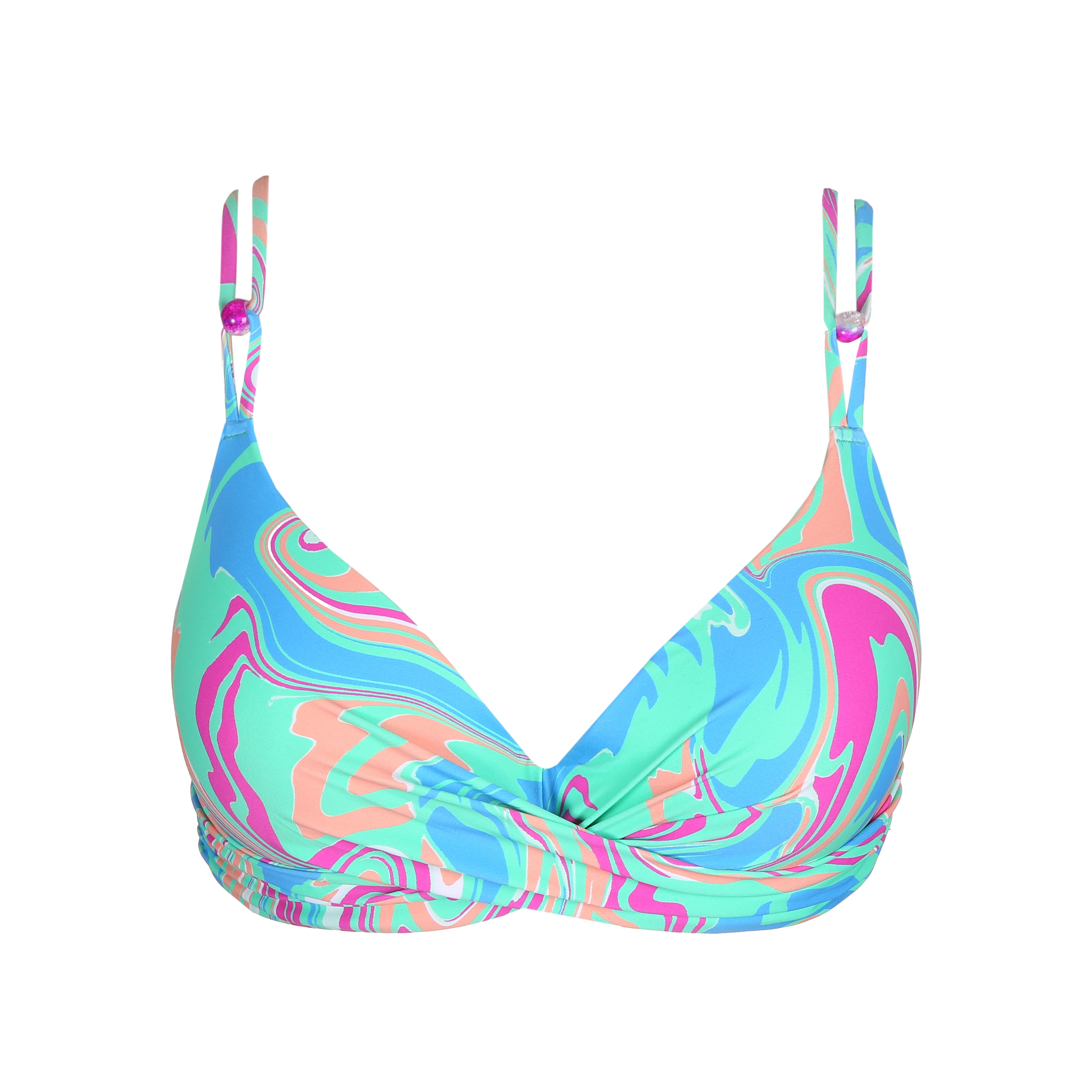 Marie Jo Swim Arubani Padded Plunge Bikini Top (1007316) Ocean Swirl
