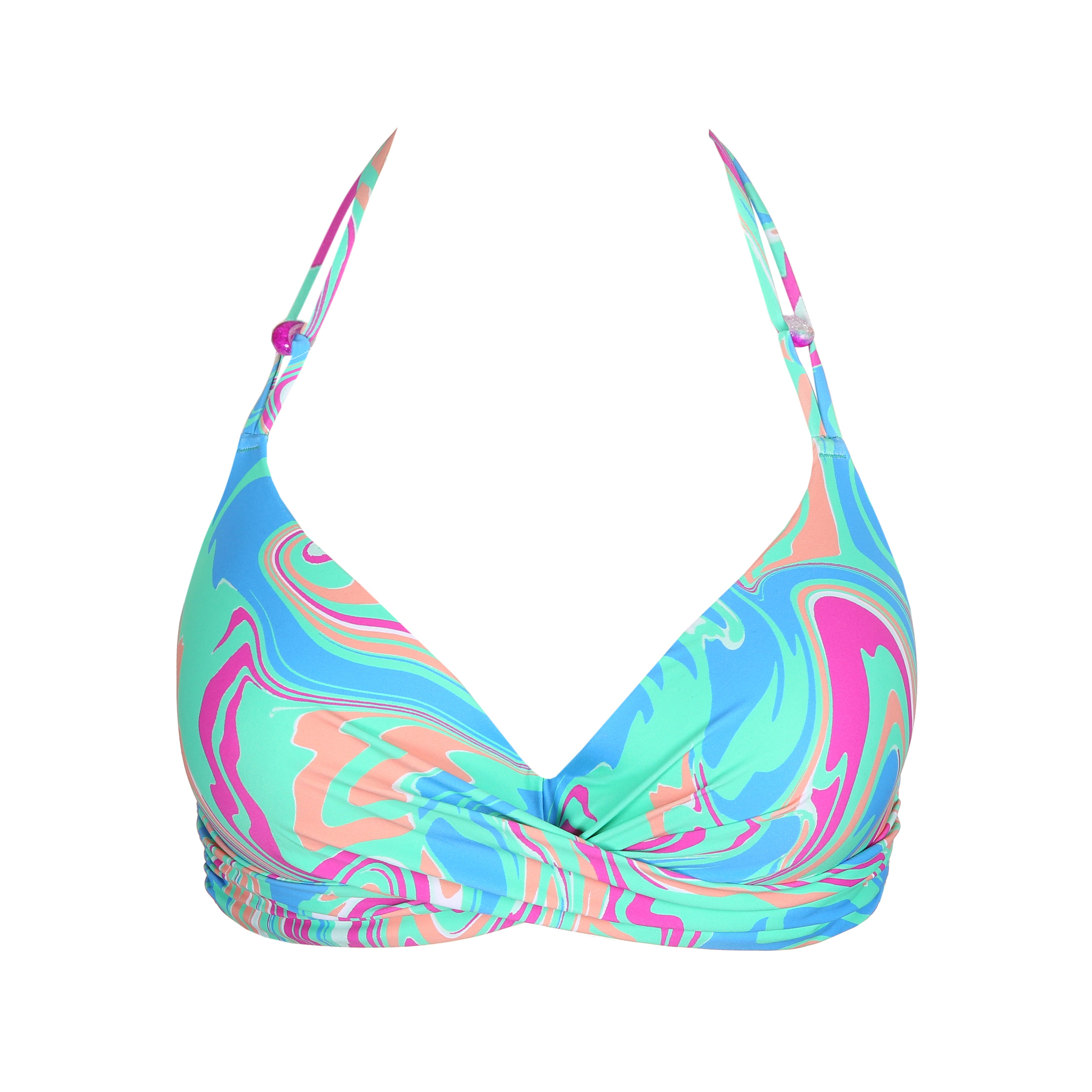 Marie Jo Swim Arubani Padded Plunge Bikini Top (1007316) Ocean Swirl