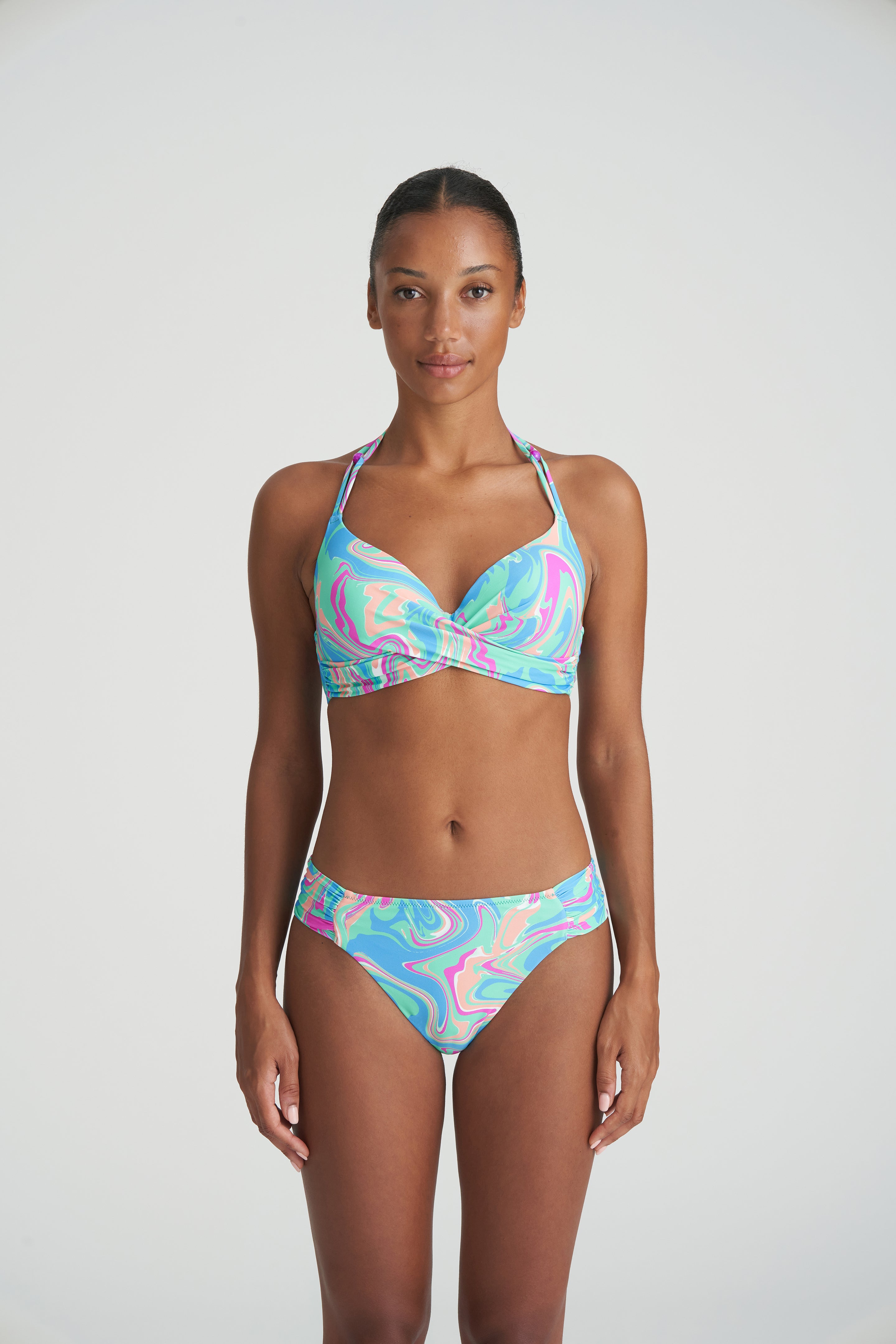 Marie Jo Swim Arubani Padded Plunge Bikini Top (1007316) Ocean Swirl