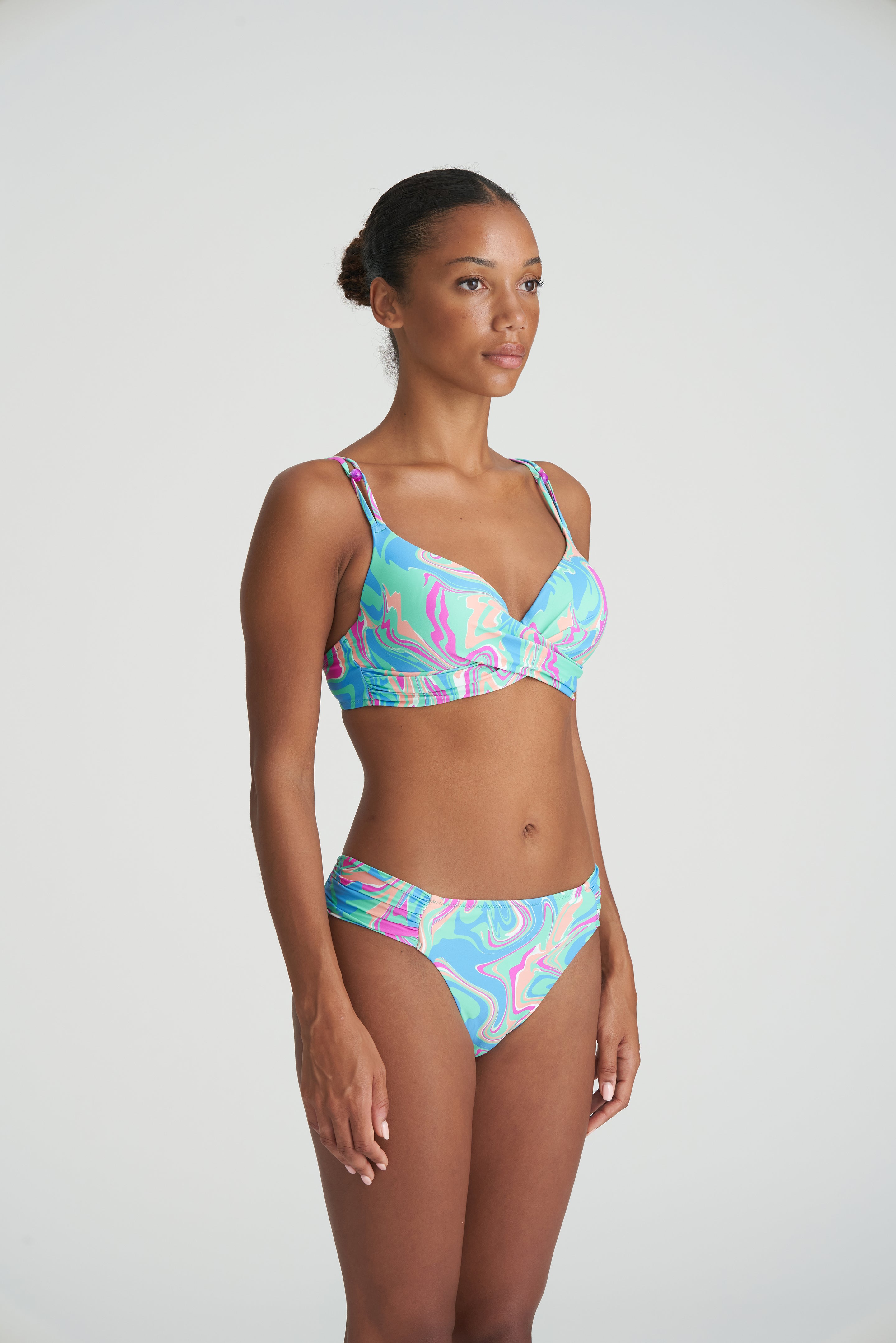 Marie Jo Swim Arubani Padded Plunge Bikini Top (1007316) Ocean Swirl