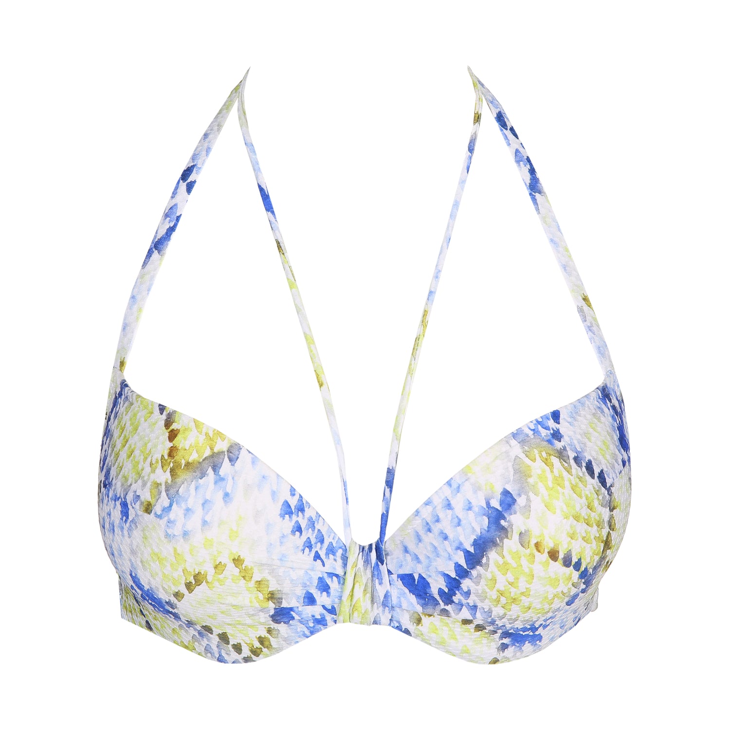 Marie Jo Swim Lundey Padded Plunge Bikini Top (1006316) Lime Snake