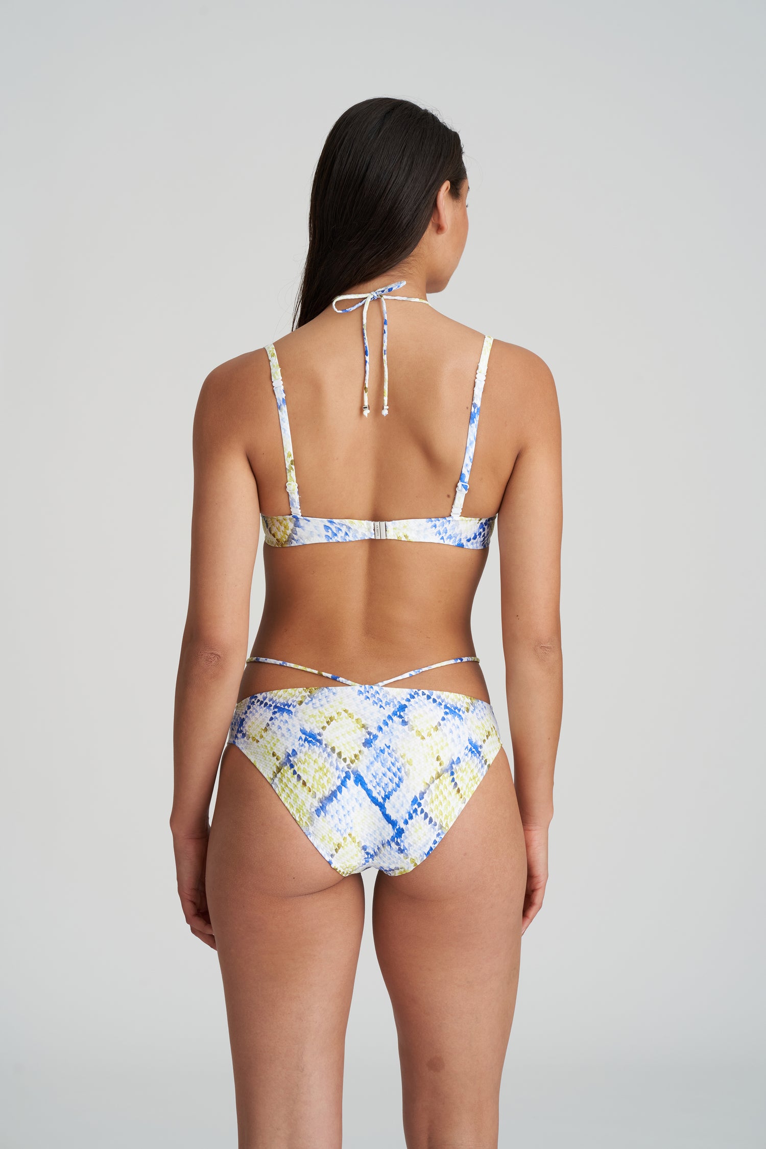 Marie Jo Swim Lundey Padded Plunge Bikini Top (1006316) Lime Snake