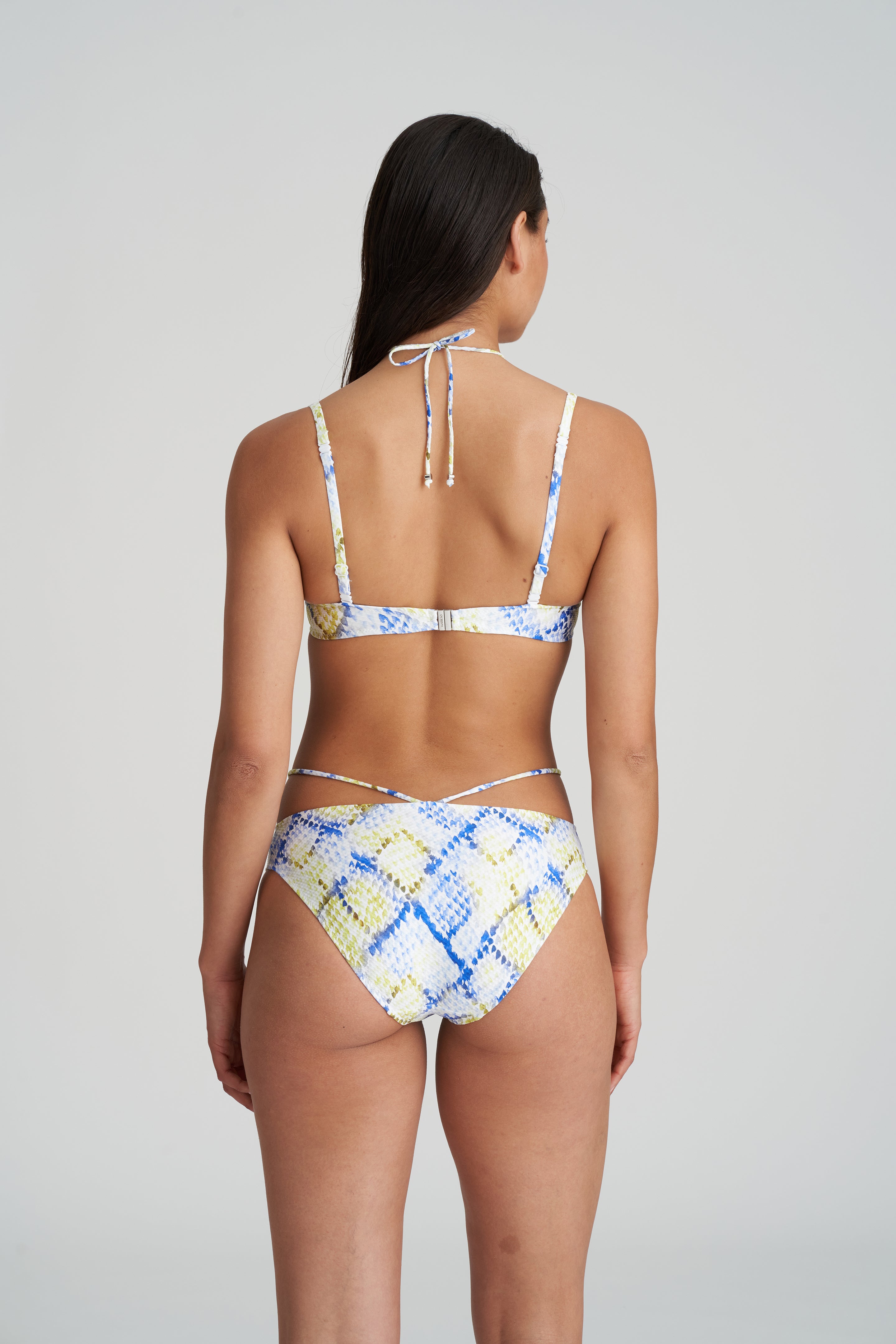 Marie Jo Swim Lundey Padded Plunge Bikini Top (1006316) Lime Snake
