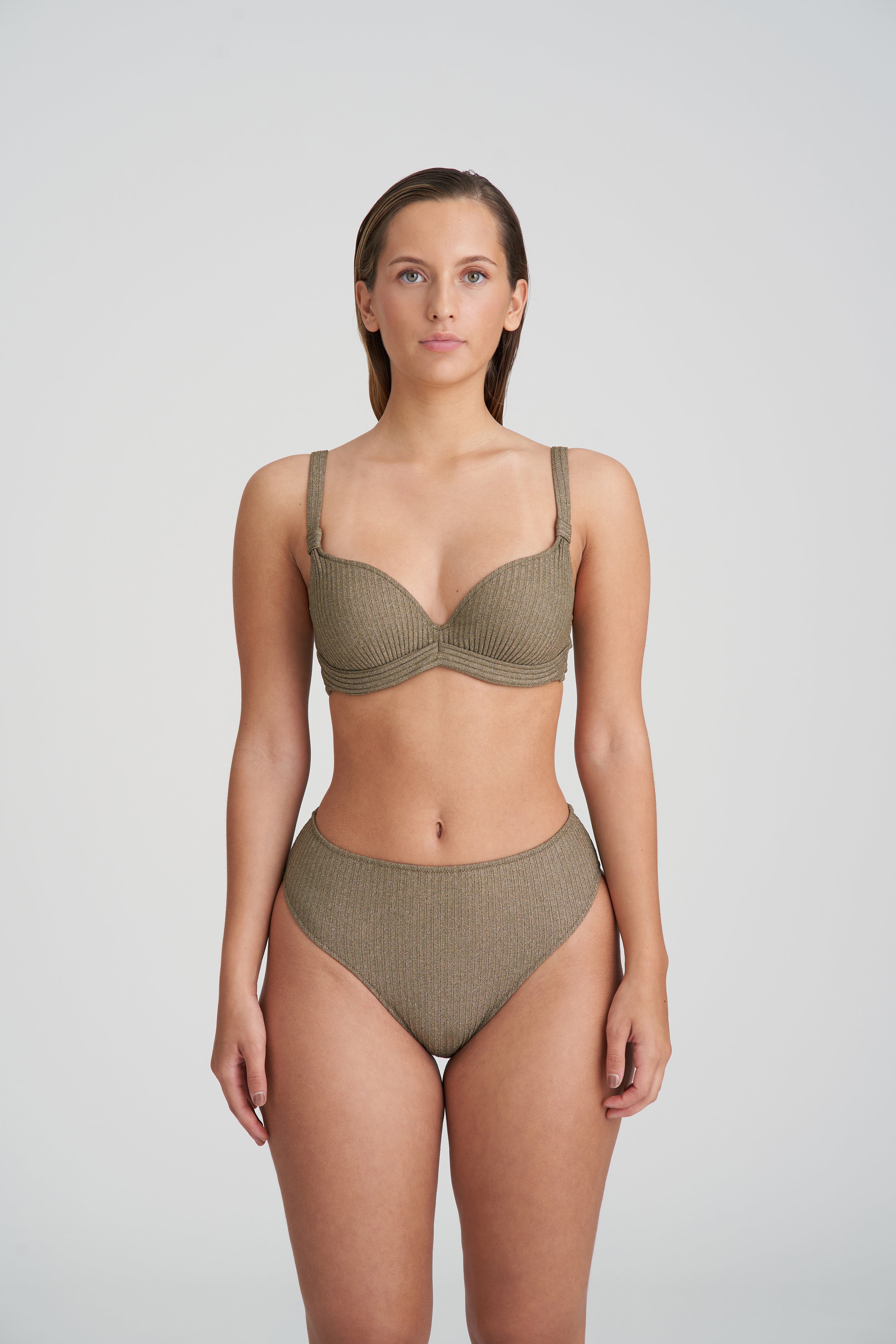 Marie Jo Swim Tinjis Уплотненный бикини-топ с глубоким вырезом (1006916) Золотистый Оливковый