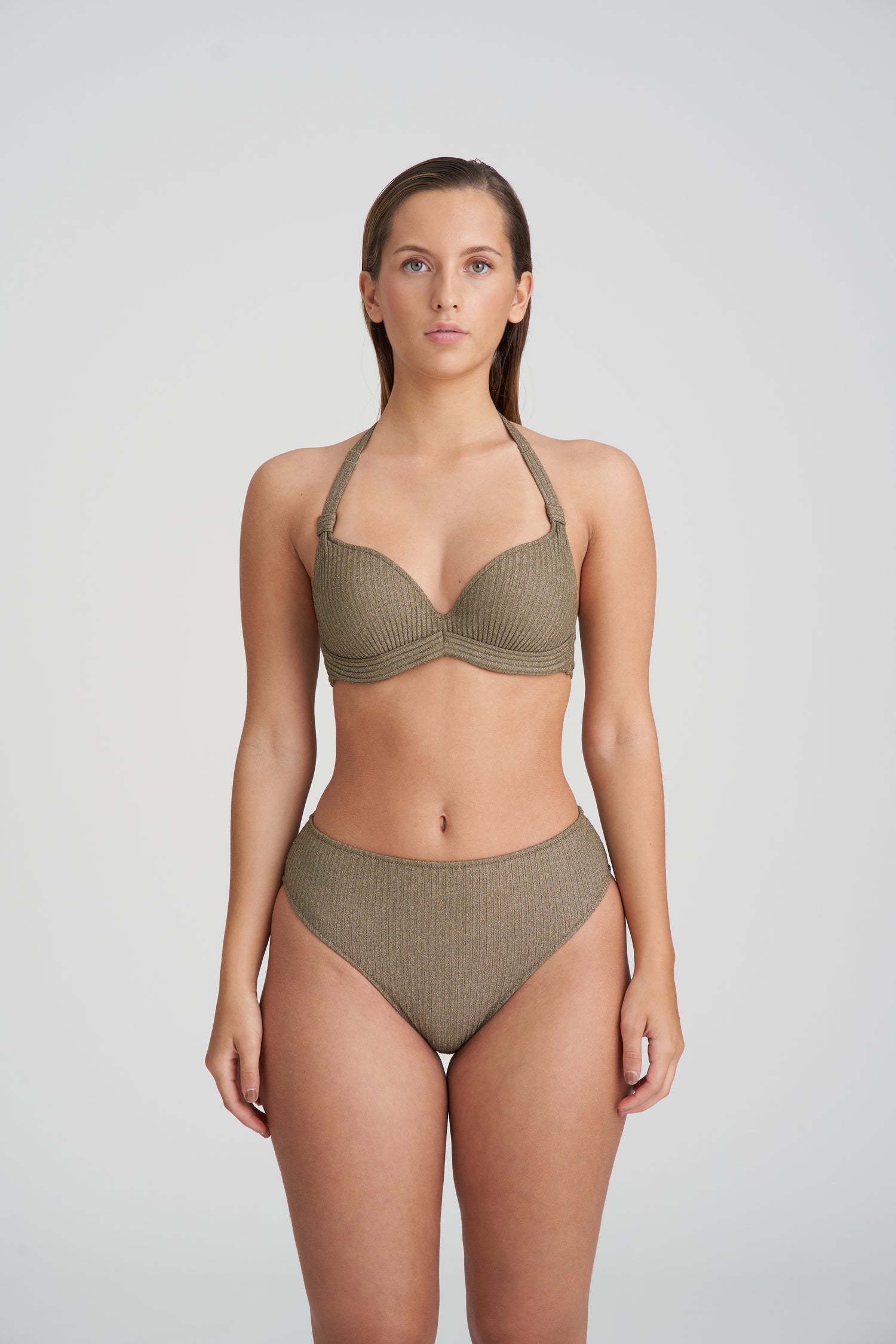 Marie Jo Swim Tinjis Уплотненный бикини-топ с глубоким вырезом (1006916) Золотистый Оливковый