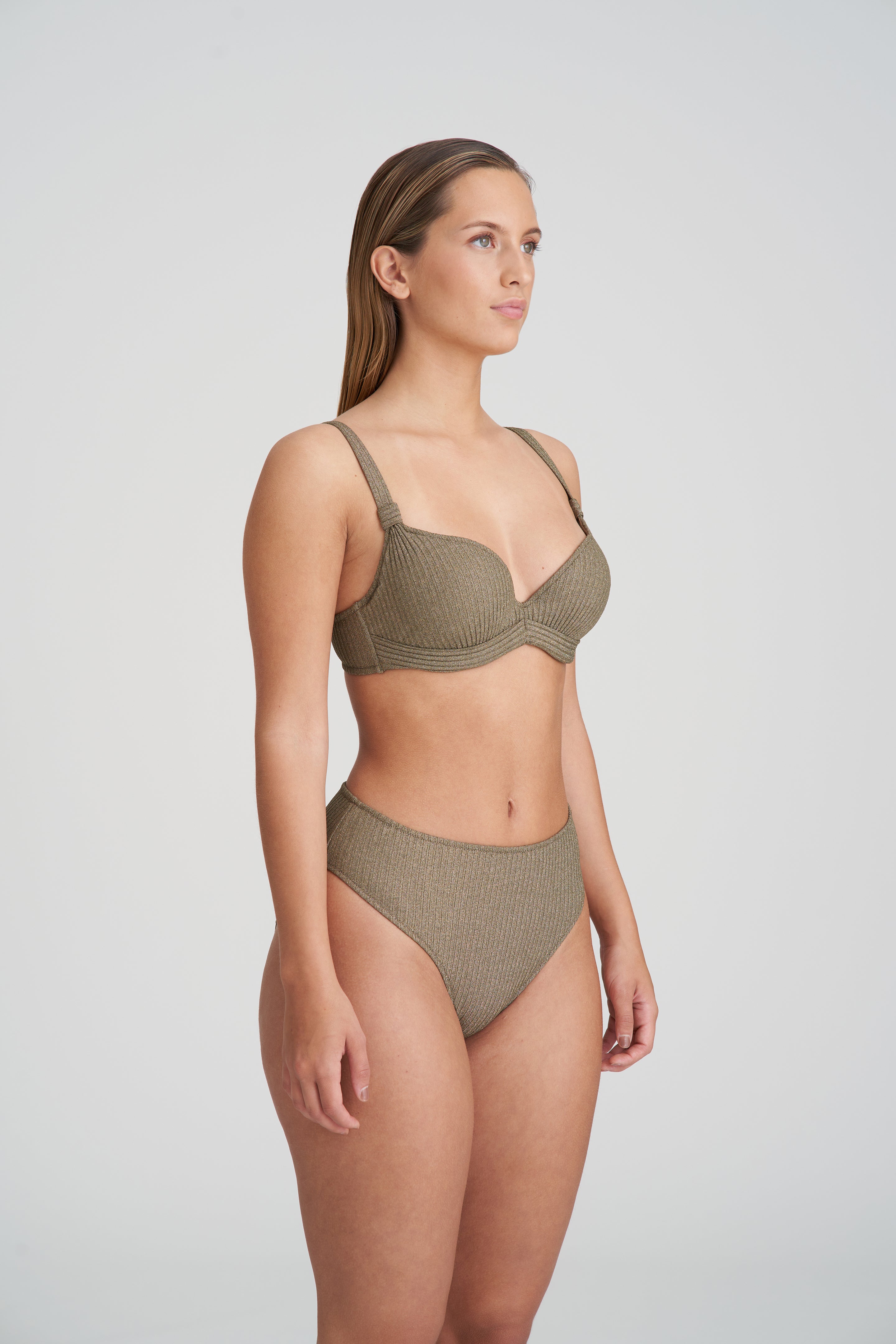 Marie Jo Swim Tinjis Уплотненный бикини-топ с глубоким вырезом (1006916) Золотистый Оливковый
