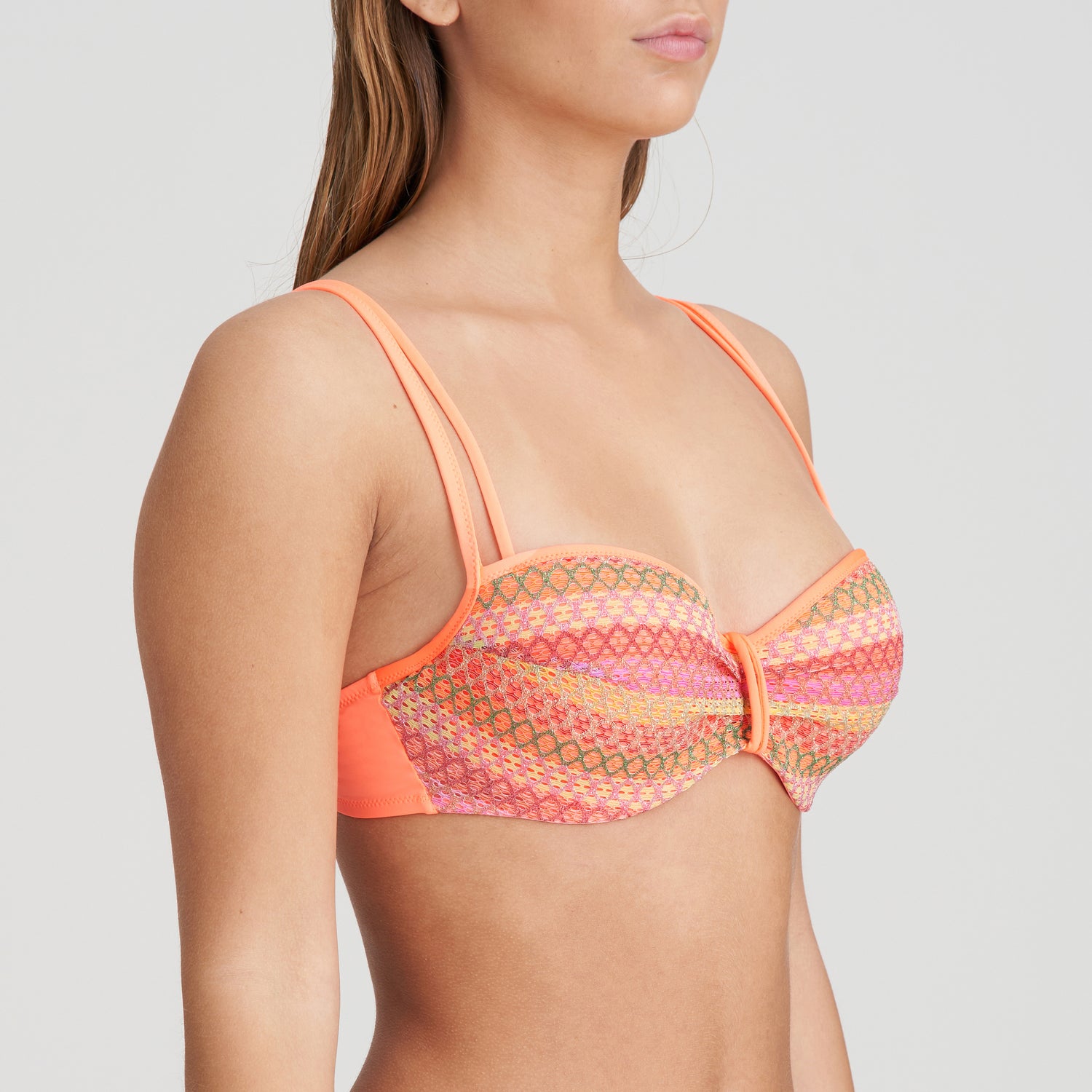 Marie Jo Swim Almoshi Padded Balcony Bikini Top (1007119) Juicy Peach