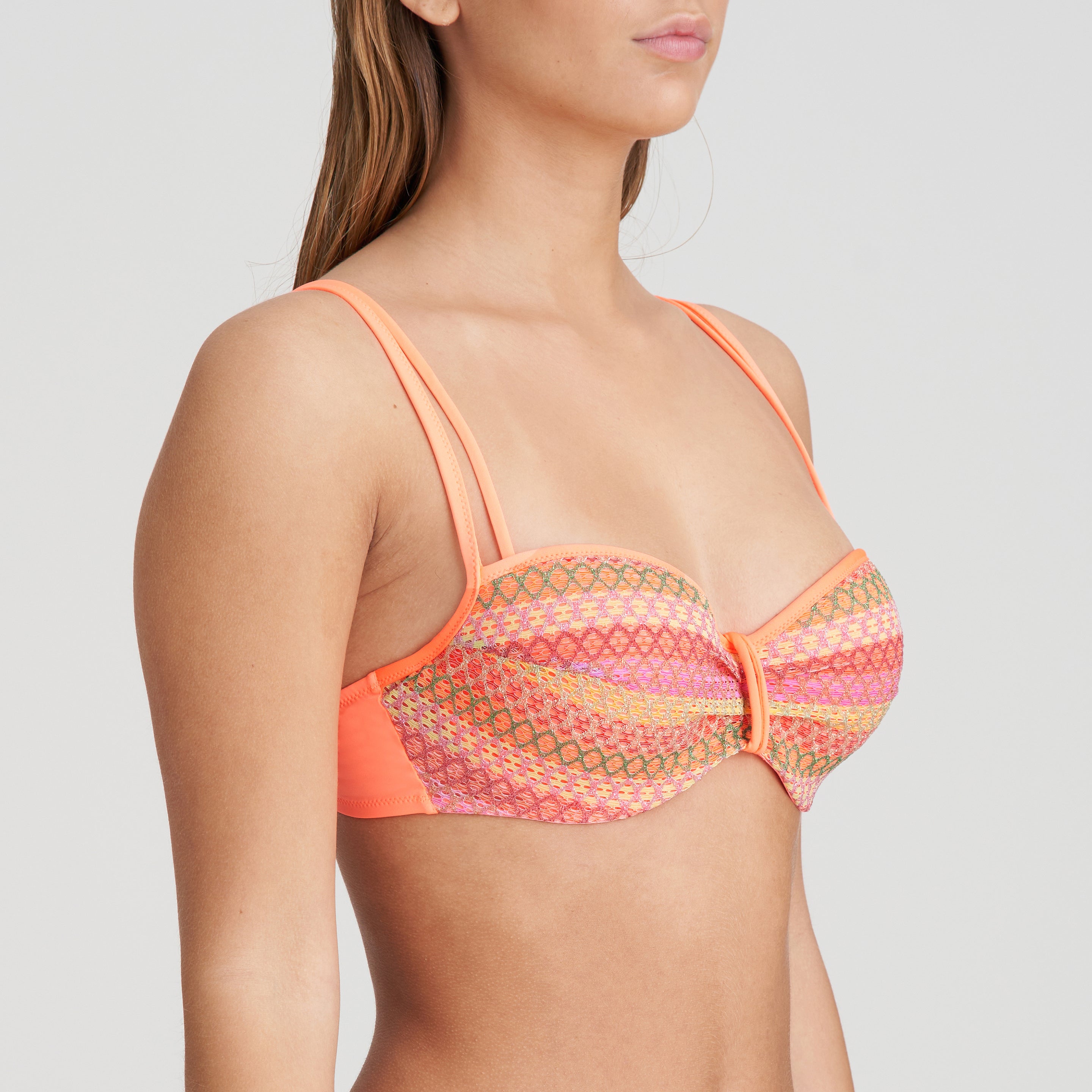 Marie Jo Swim Almoshi Padded Balcony Bikini Top (1007119) Juicy Peach