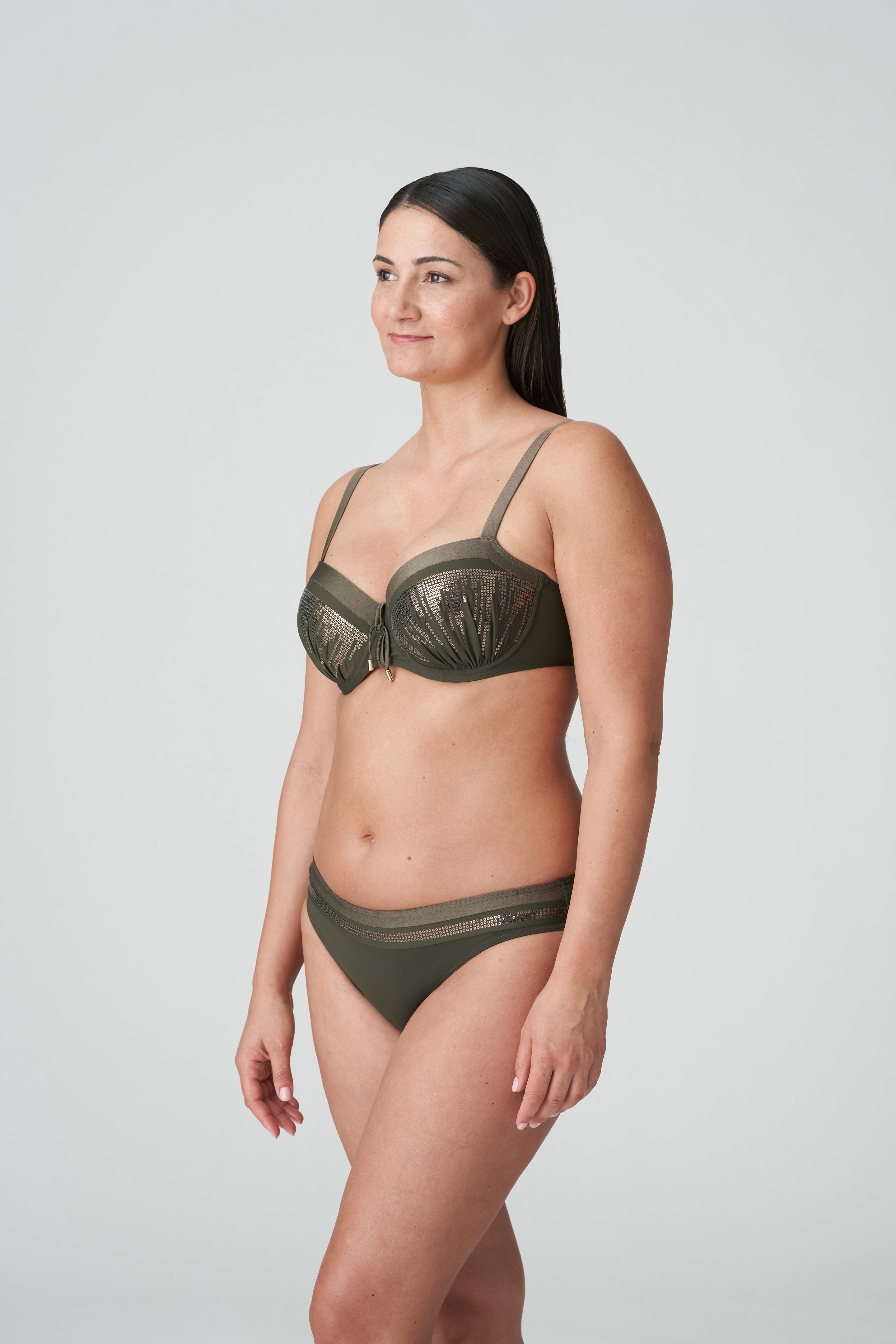 Primadonna Swim Aracruz Padded Balcony Bikini Top (4011816) Kaki