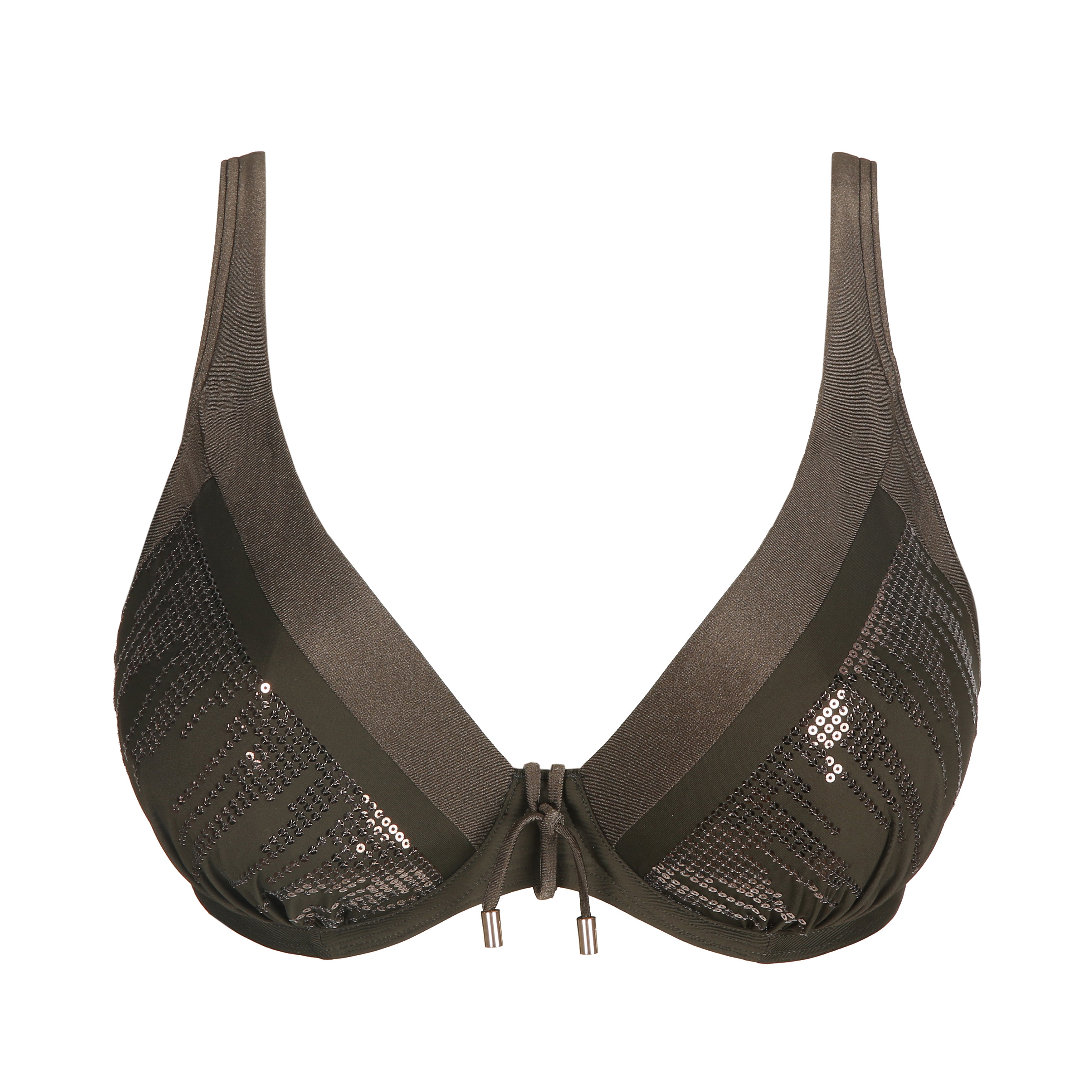 Primadonna Swim Aracruz Half Padded Plunge Bikini Top (4011819) Kaki