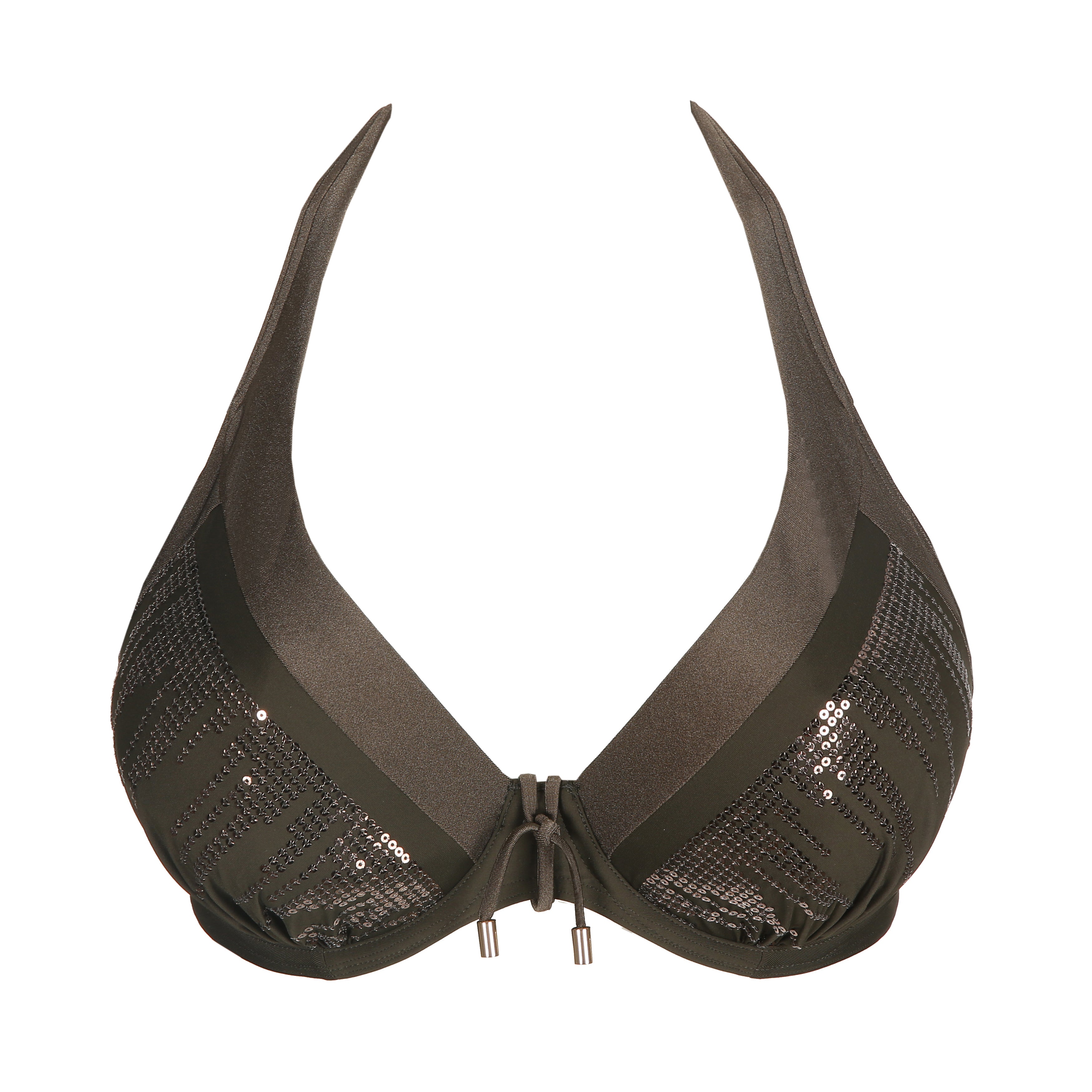 Primadonna Swim Aracruz Half Padded Plunge Bikini Top (4011819) Kaki