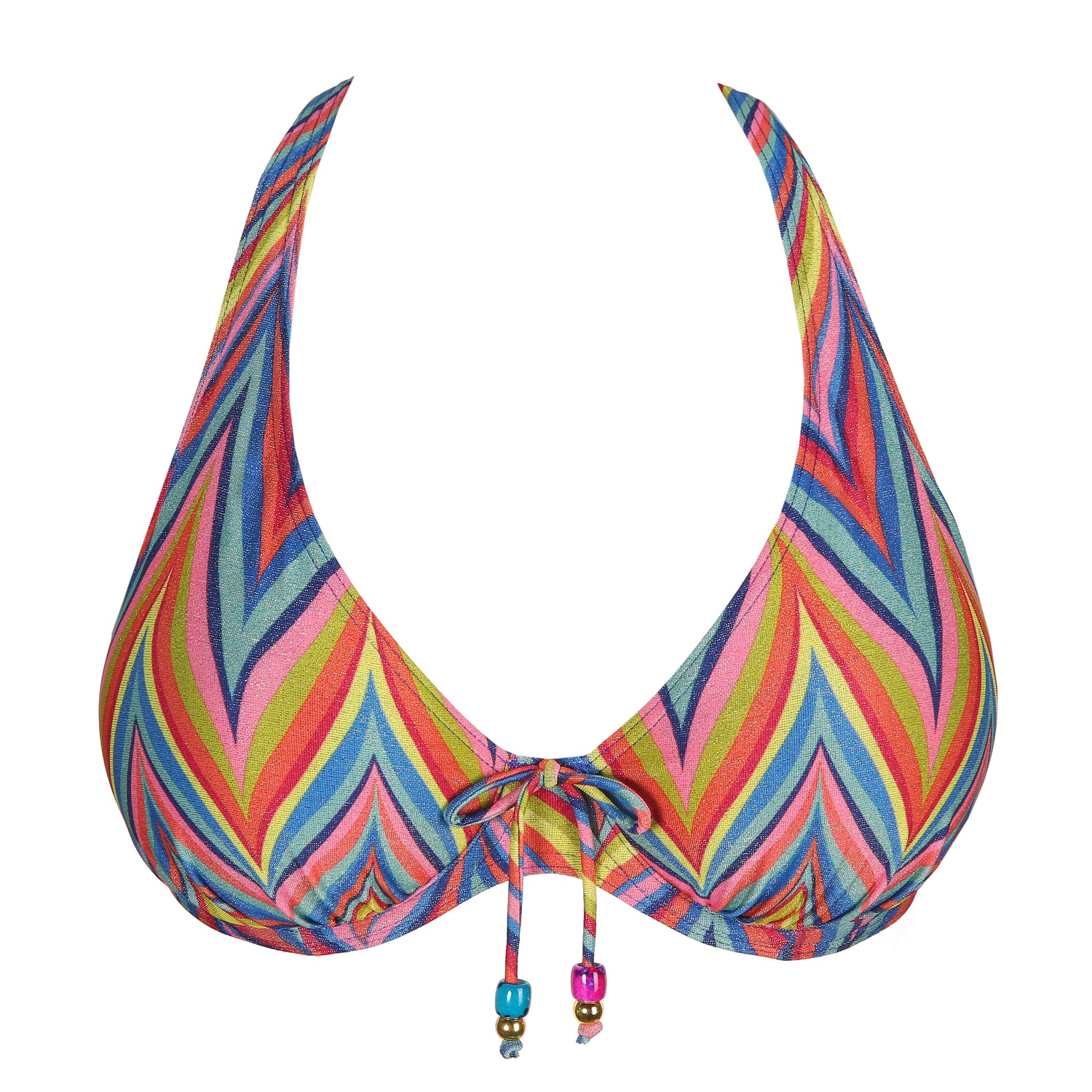 Primadonna Swim Kea Half Padded Plunge Bikini Top (4010819) Rainbow Paradise