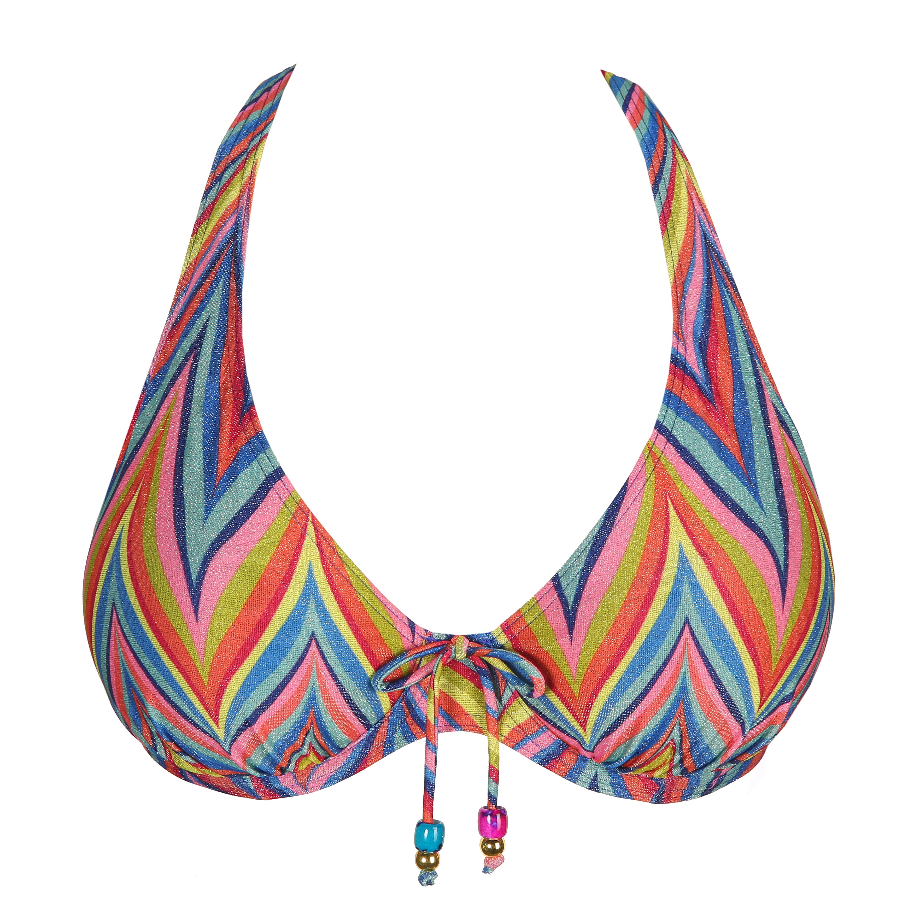 Primadonna Swim Kea Half Padded Plunge Bikini Top (4010819) Rainbow Paradise