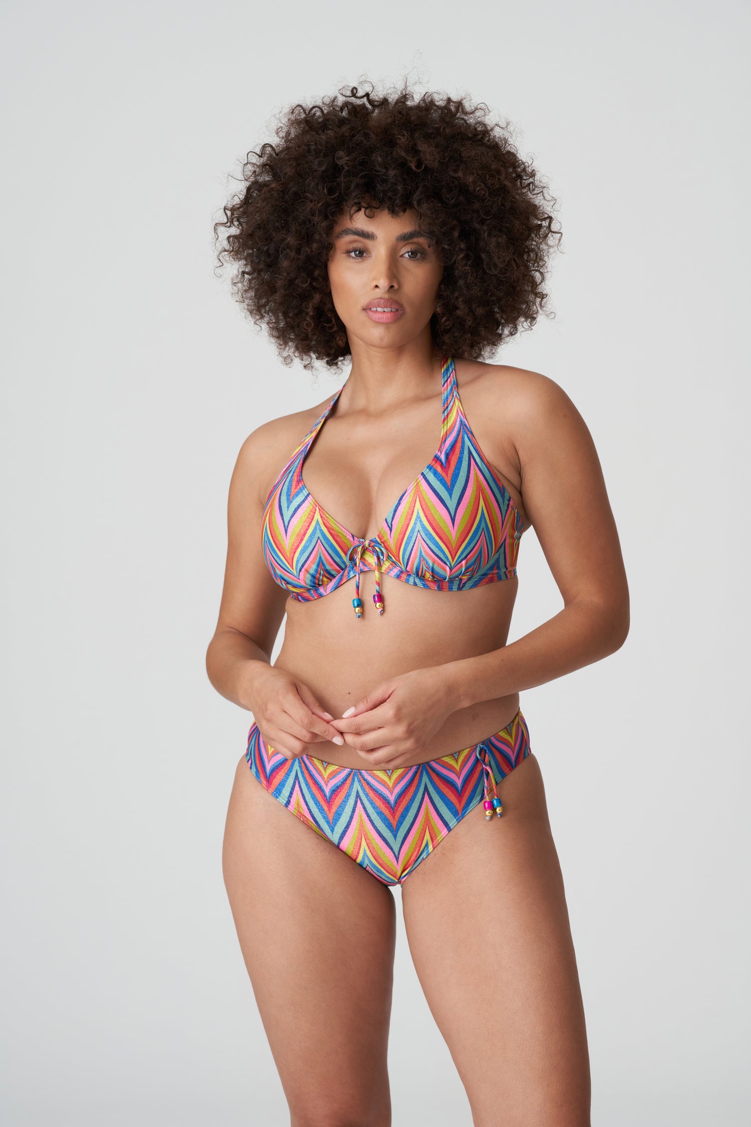 Primadonna Swim Kea Half Padded Plunge Bikini Top (4010819) Rainbow Paradise