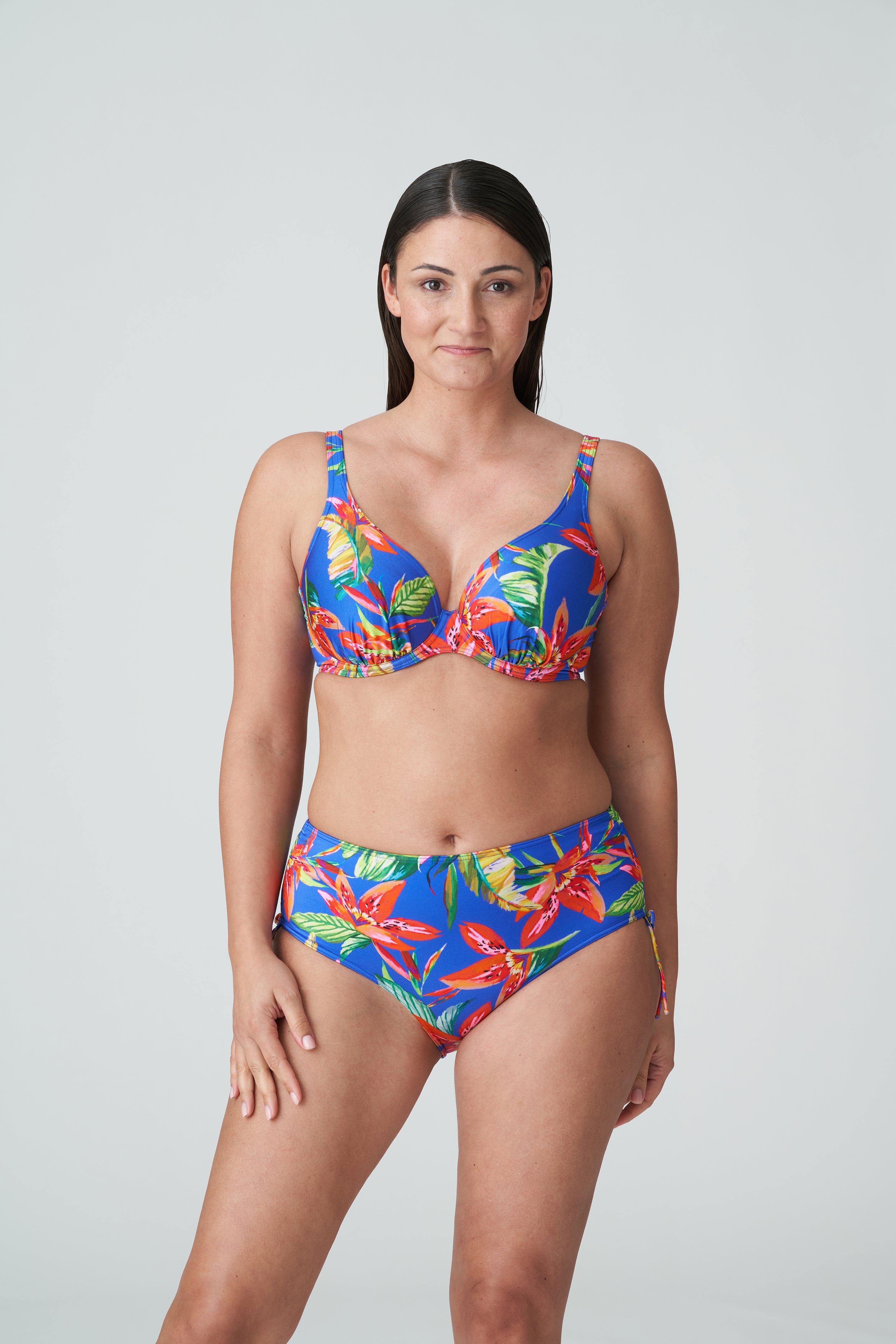 Primadonna Swim Latakia Половинчатый бикини-топ с глубоким вырезом (4011119) Тропический лес