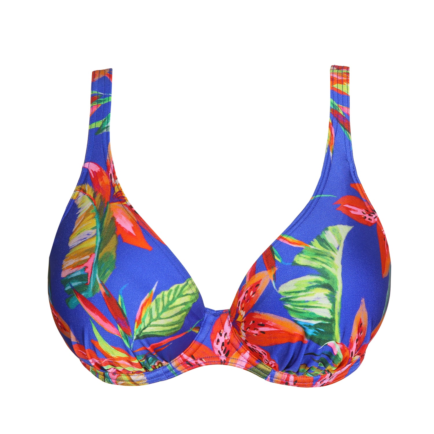 Primadonna Swim Latakia Половинчатый бикини-топ с глубоким вырезом (4011119) Тропический лес