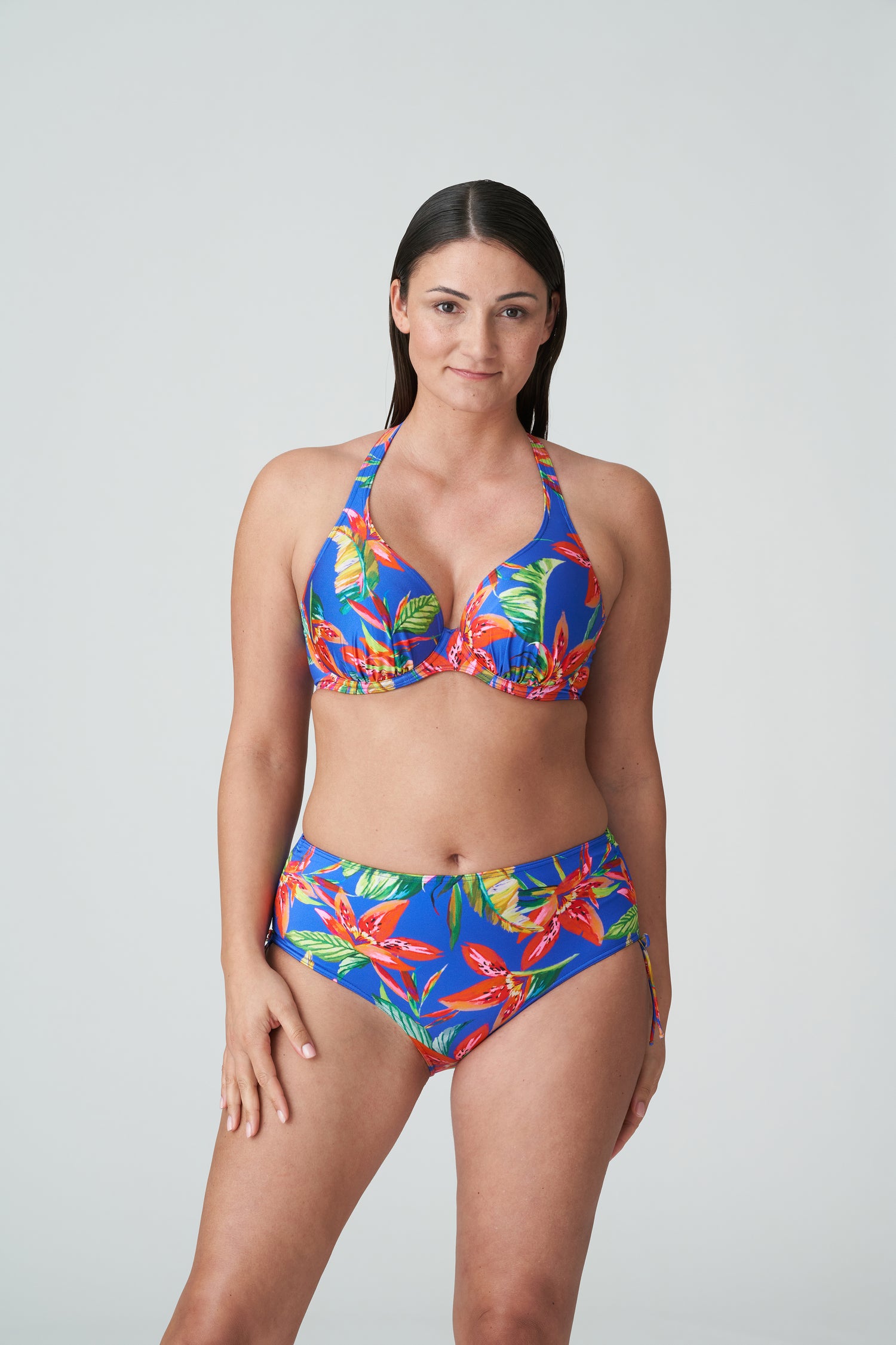 Primadonna Swim Latakia Половинчатый бикини-топ с глубоким вырезом (4011119) Тропический лес