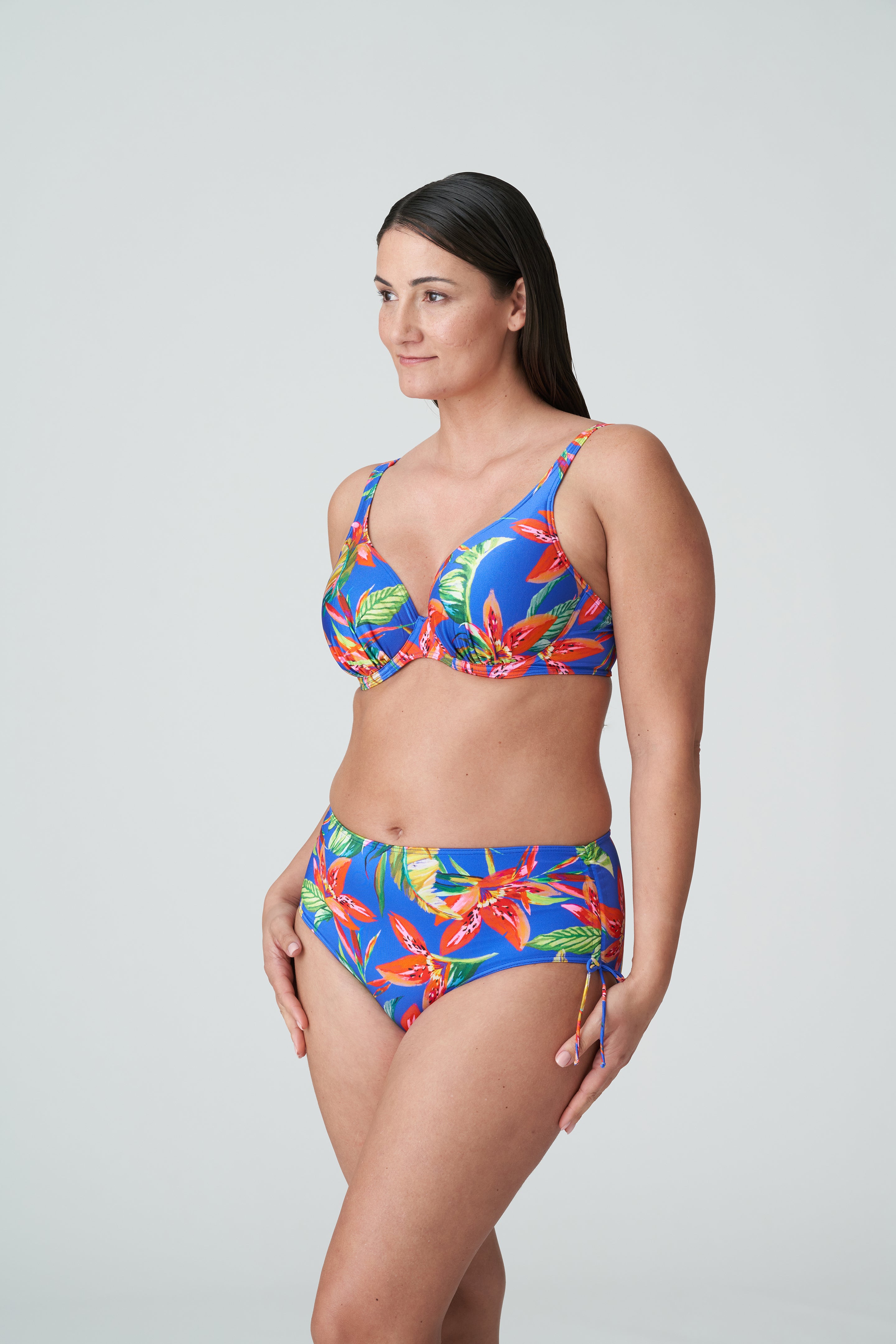 Primadonna Swim Latakia Половинчатый бикини-топ с глубоким вырезом (4011119) Тропический лес