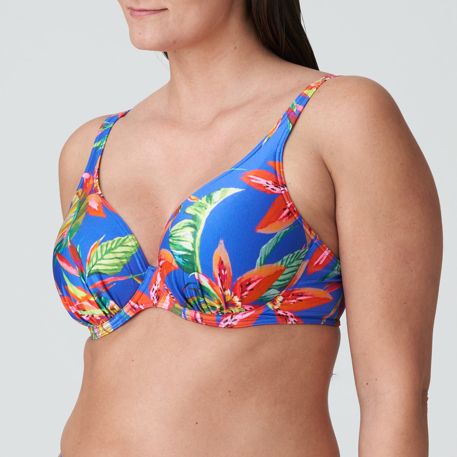 Primadonna Swim Latakia Половинчатый бикини-топ с глубоким вырезом (4011119) Тропический лес