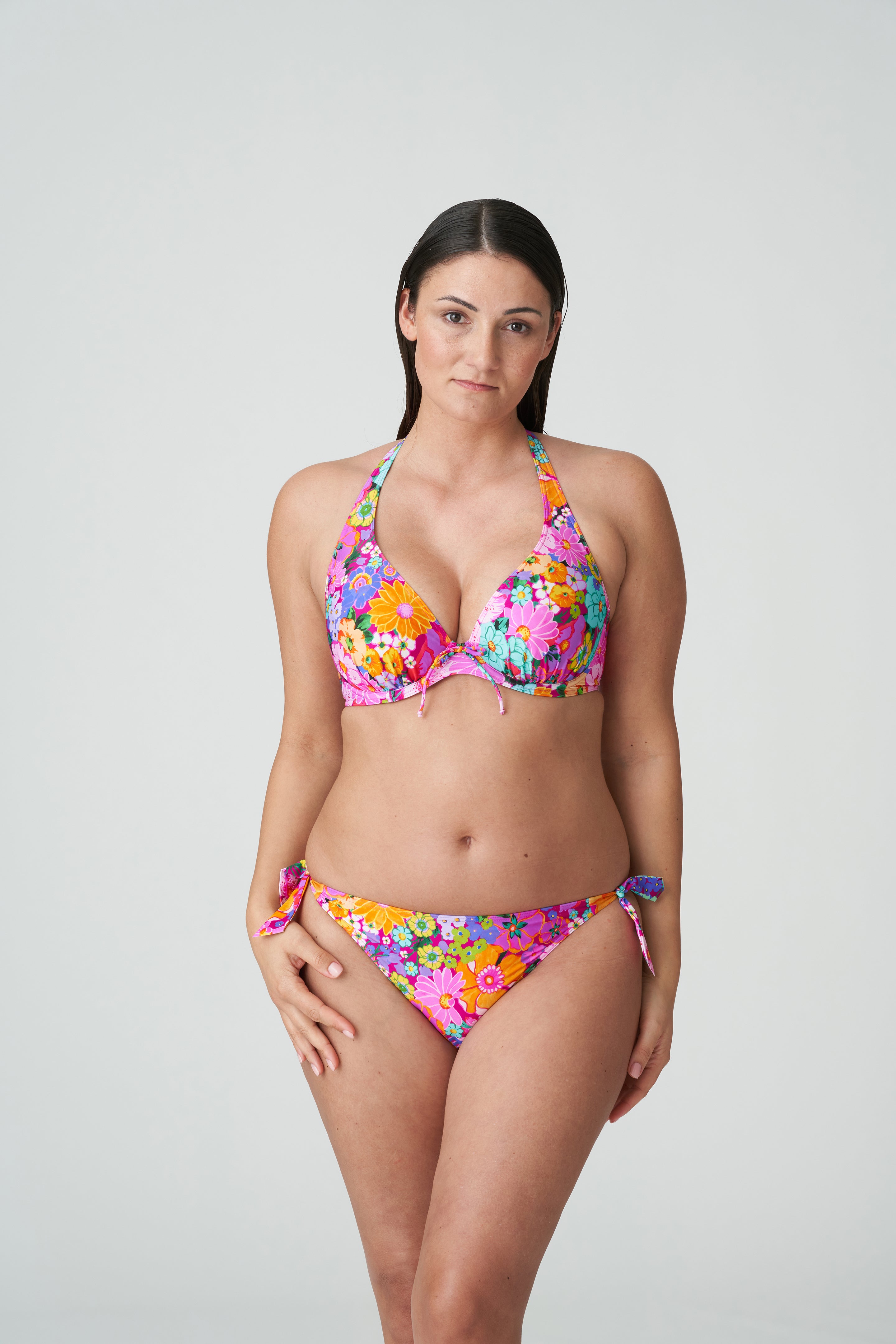 Primadonna Swim Najac Half Padded Plunge Bikini Top (4011019) Floral Explosion