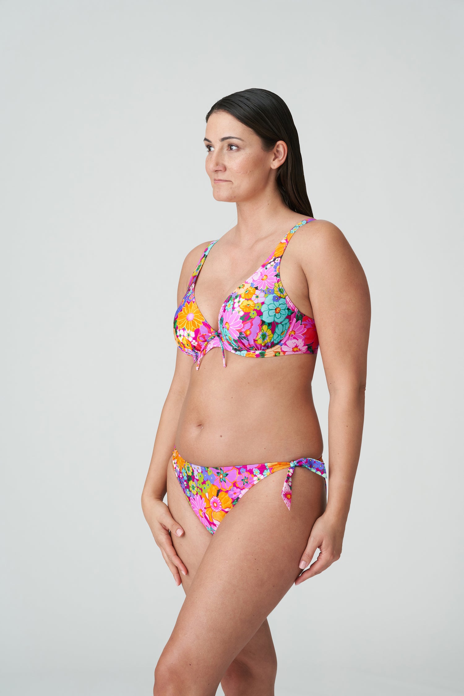 Primadonna Swim Najac Half Padded Plunge Bikini Top (4011019) Floral Explosion