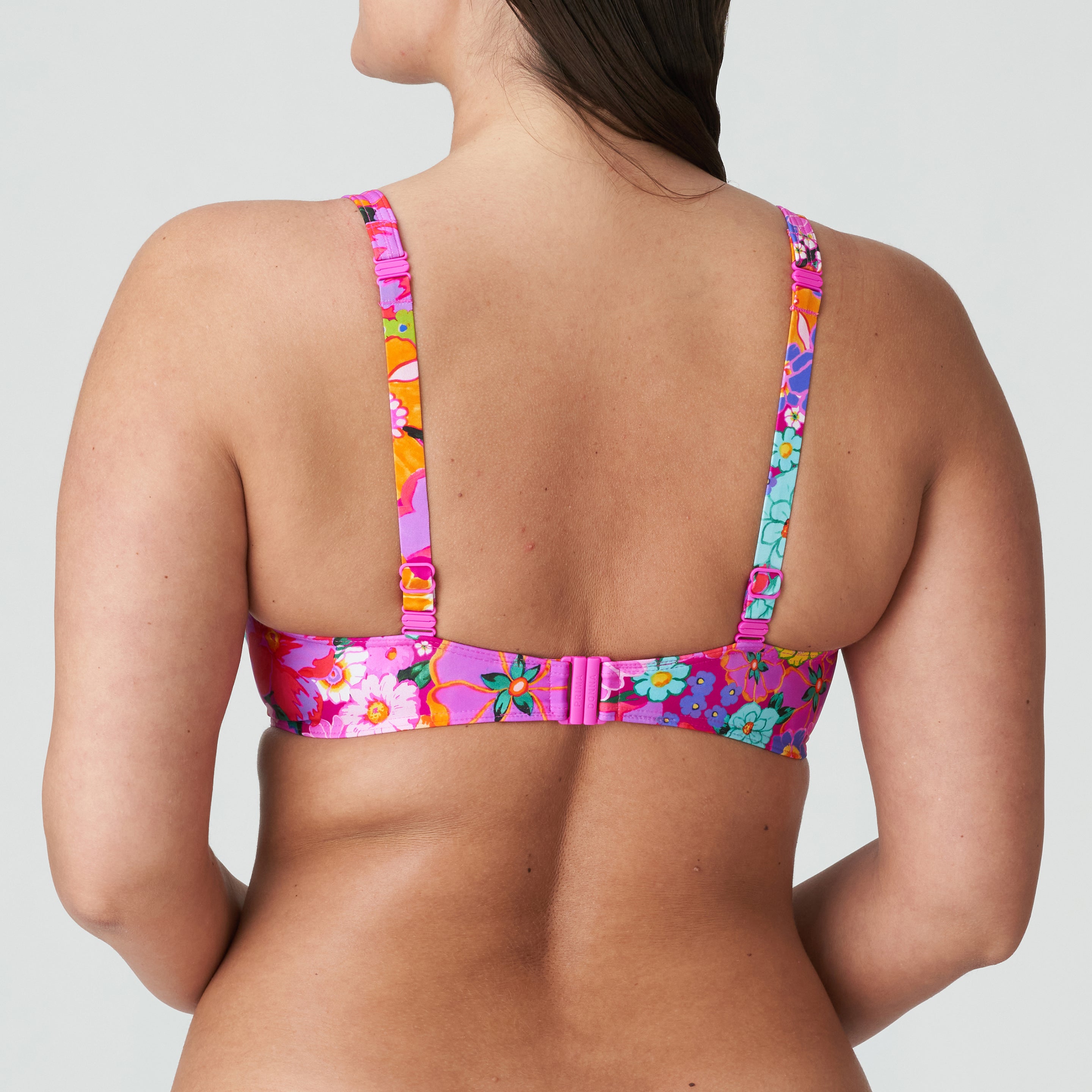 Primadonna Swim Najac Half Padded Plunge Bikini Top (4011019) Floral Explosion