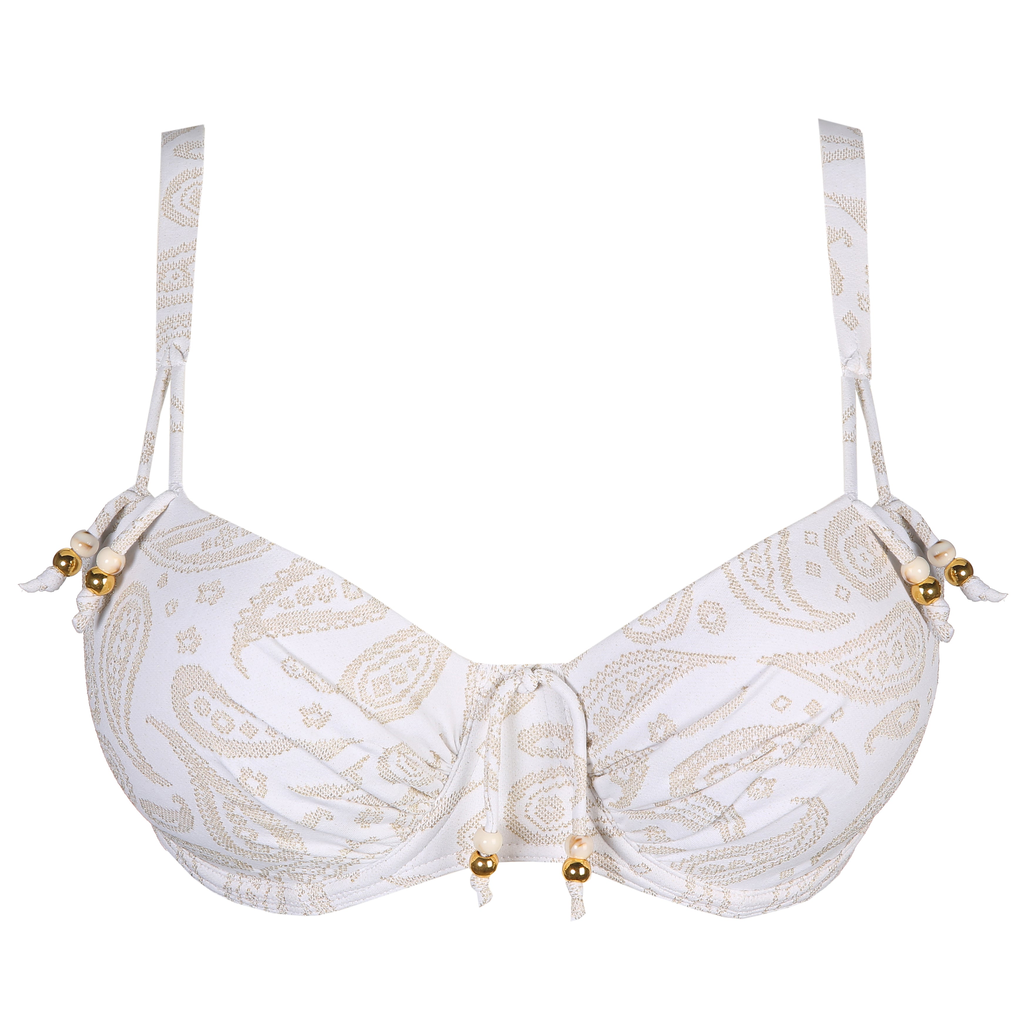 Primadonna Swim Sidari Padded Balcony Bikini Top (4010216) White Yacht