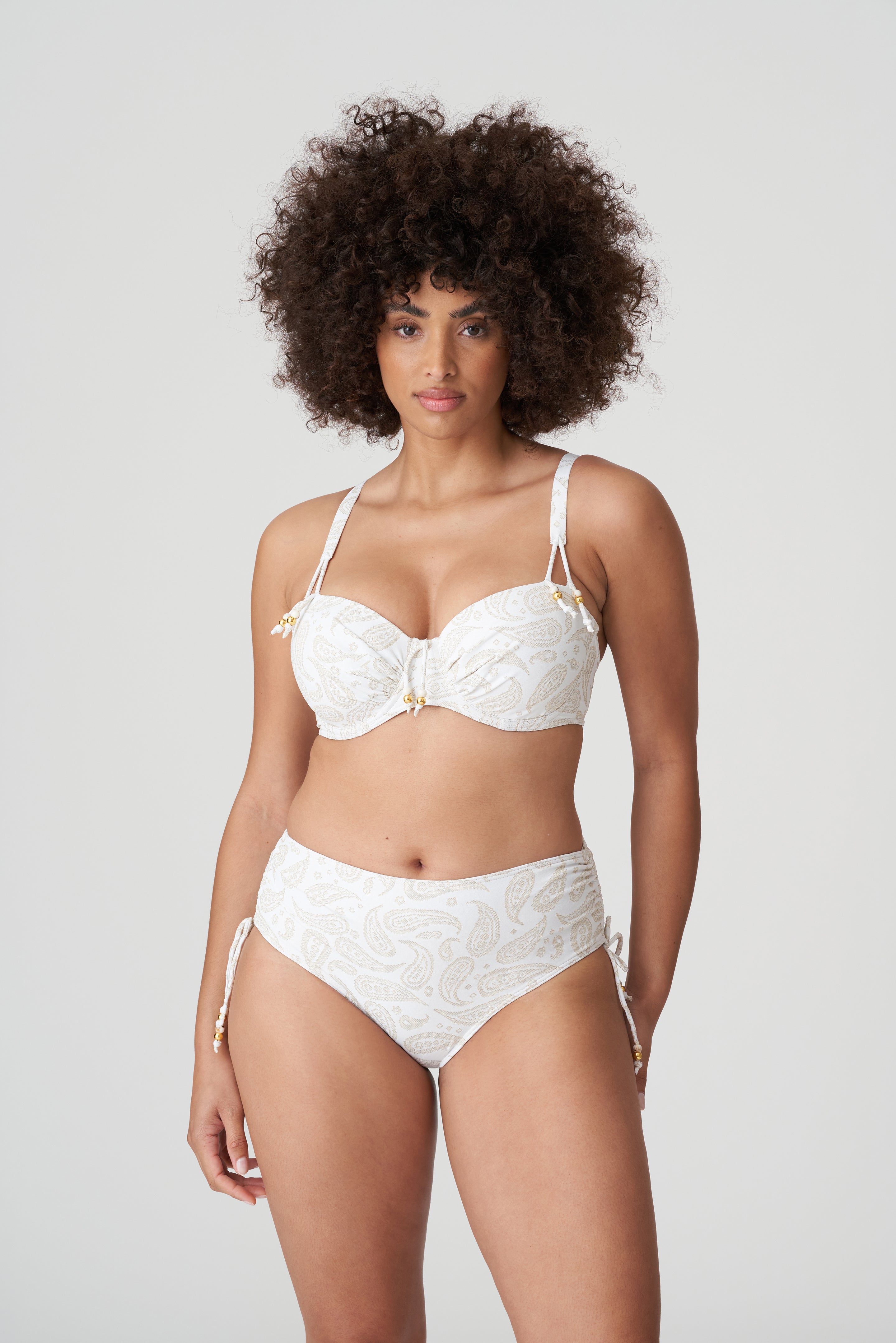 Primadonna Swim Sidari Padded Balcony Bikini Top (4010216) White Yacht